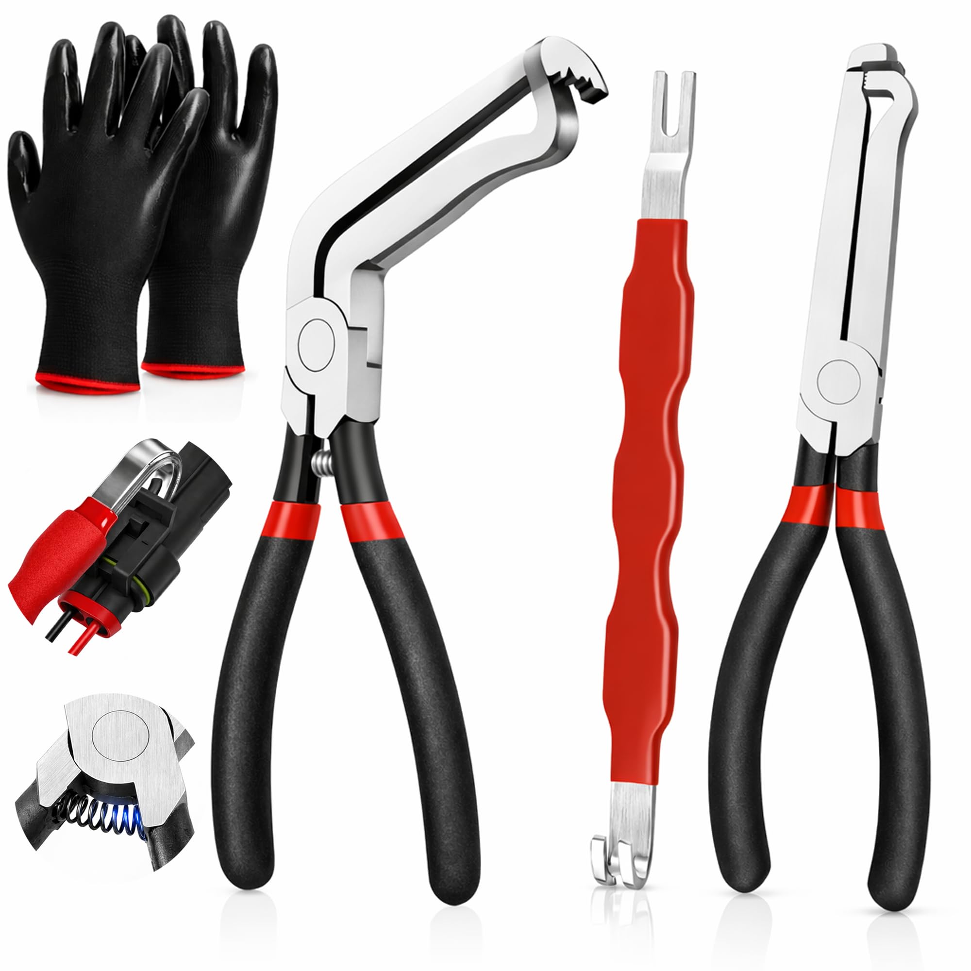 Automotive Electrical Disconnect Pliers Kit, Auto Repair Plier, 37960/37980/13120, 8in Automotive Tools Electrical Connector Pli