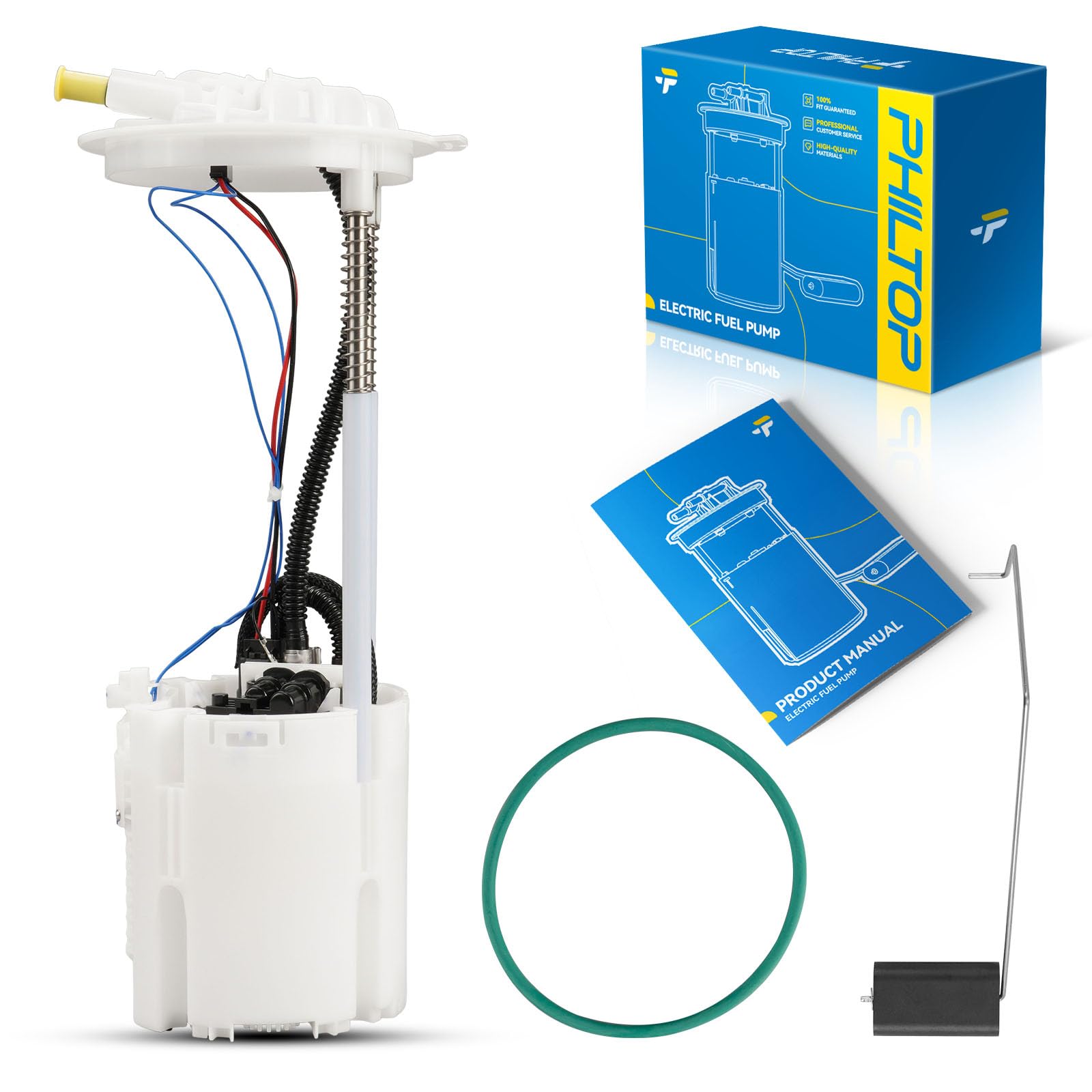 PHILTOP FG1427 Electric Fuel Pump Assembly Compatible with 2008 Ram 1500 3.7L V6 / 4.7L & 5.7L V8 Gas Models, Replaces SP7023M, 