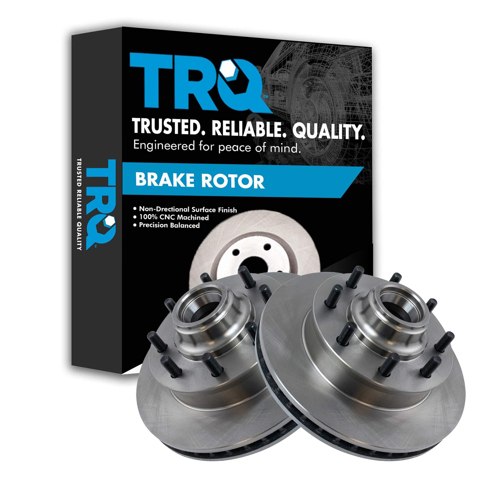 Trq Front Disc Brake Rotor Pair Set For C2500 Truck / C3500 Truck/Express 2500 Van/Express 3500 Van/Savana 2500 Van/Savana 3500