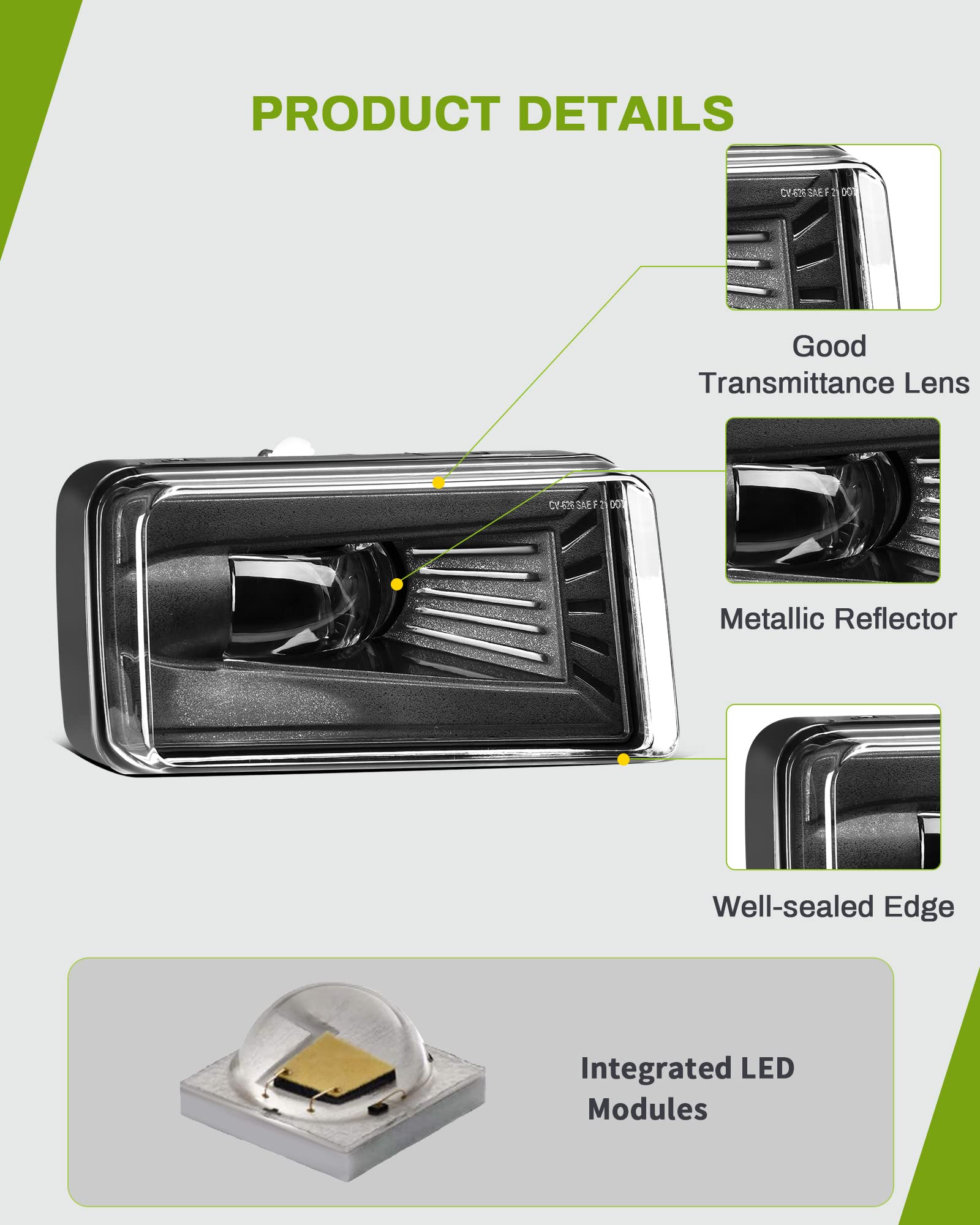 Autosaver88 Fog Lights Led Compatible With 2007 2008 2009 2010 2011 2012 2013 2014 2015 Chevy Silverado 1500/07-14 Silverado 250