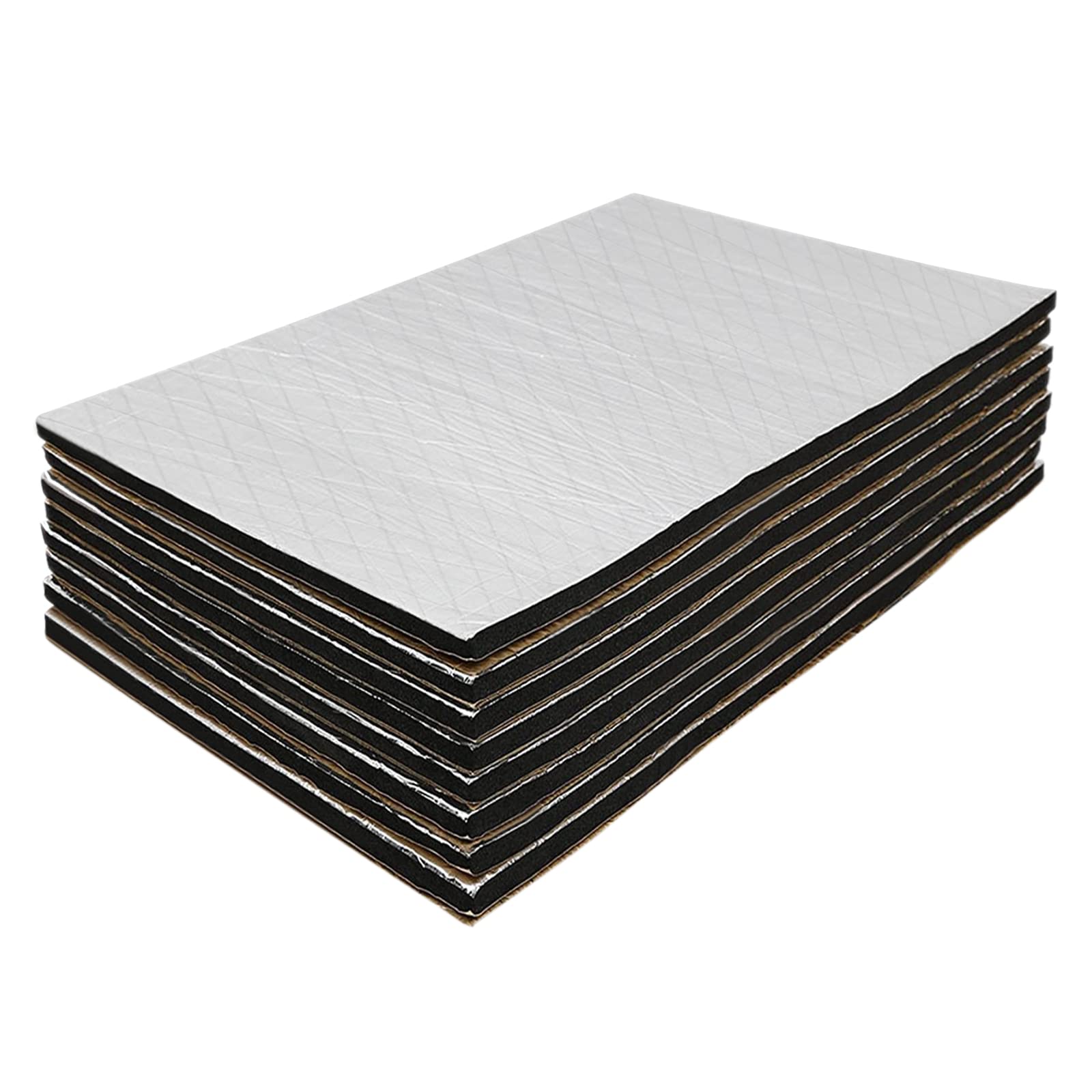 Gosche 394 Mil 12.92 Sqft Sound Deadener For Car, 10Mm Thick Sound Deadening Mat Materials Can Be Better With Audio Noise Insulation And Vibration Dampening 9.8'X 15.7'(12-Piece)