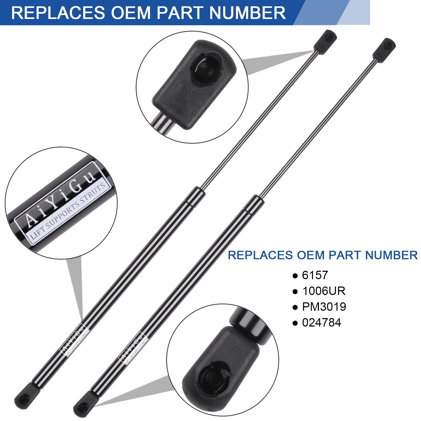 AiYiGu Rear Window Glass Shocks Struts Lift Supports Gas Springs 6157 Compatible with 2007-2014 Chevrolet/Chevy Suburban/Tahoe/G