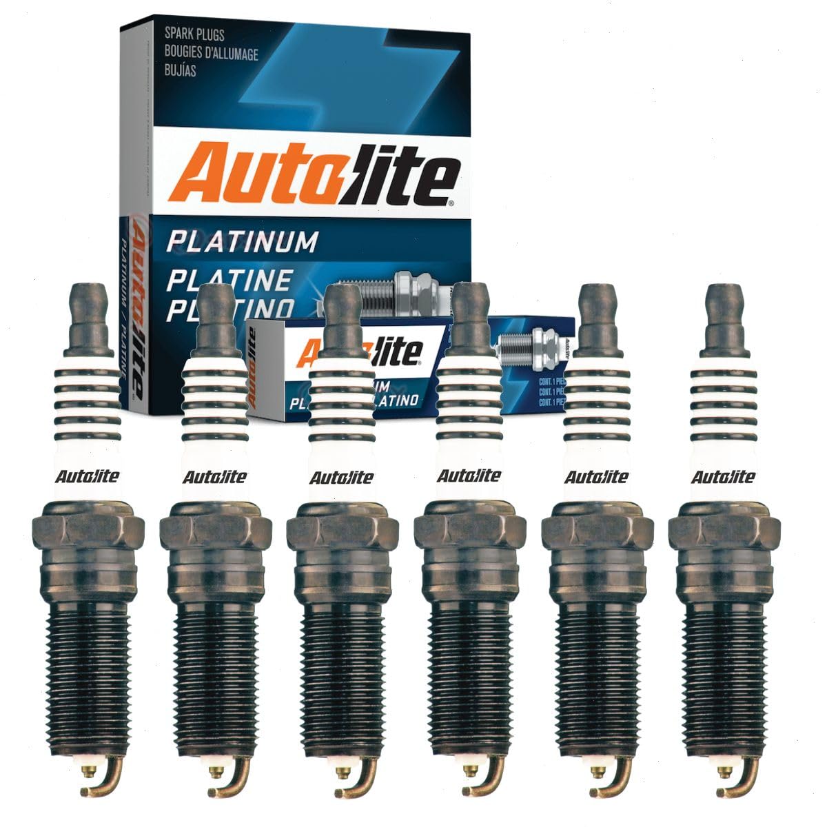 6 pc Autolite Platinum Spark Plugs compatible with Ford Edge 2007-2010