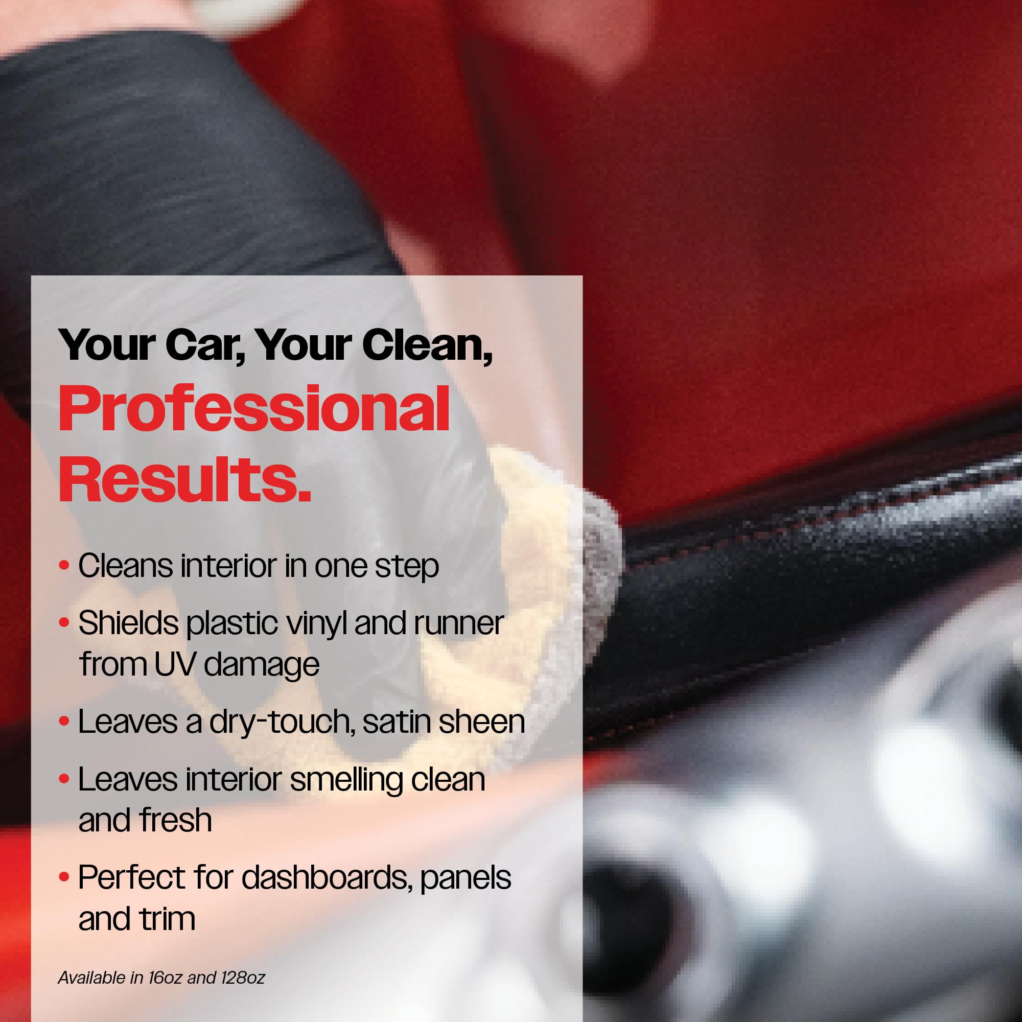 Malco Clean & Shine Interior Car Cleaner And Dressing – Restore Leather, Plastic And Vinyl Surfaces In Your Vehicle/Clean, Condition And Protect In 1 Simple Step / 1 Gallon (125901)