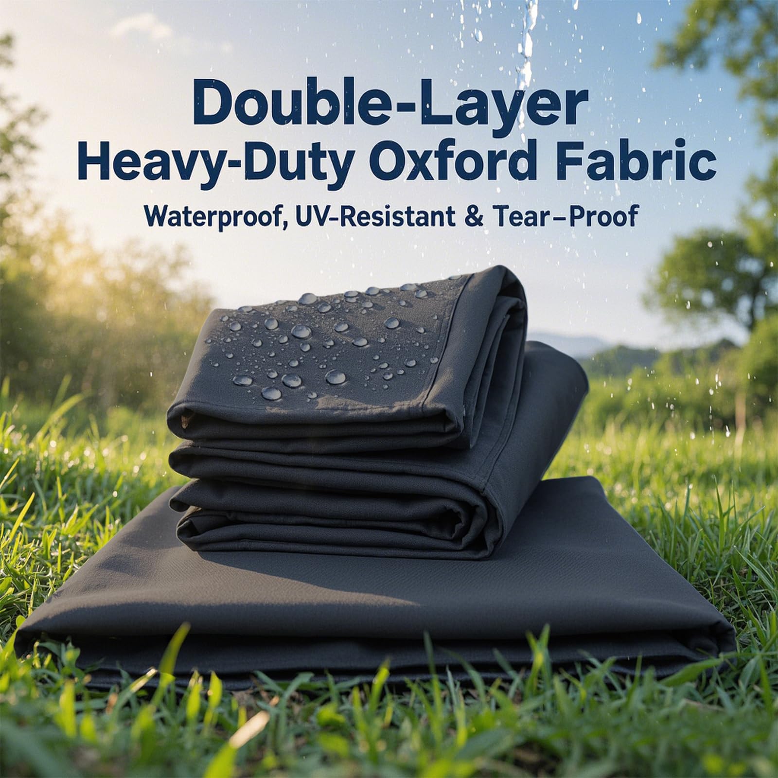 VeyoStories Bucket Truck Cover - Tear-Resistant 600D Oxford Cloth, 28" x 28", Black, Model 6825-S, Elasticated Cord Buckle, Cover Only