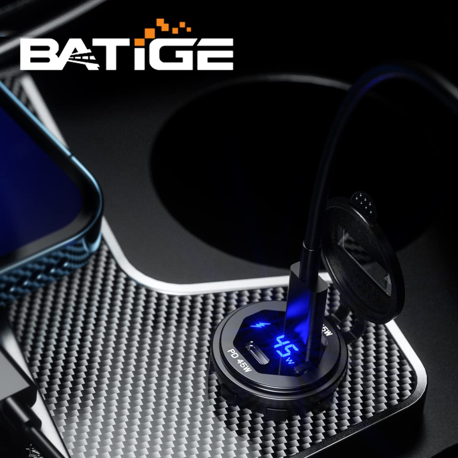 Batige Dual Pd 45W Usb C Charger Socket Fast Charge Dual Pd Usb C Port Waterproof With Switch Led Voltmeter And Wire Fuse Diy Ki