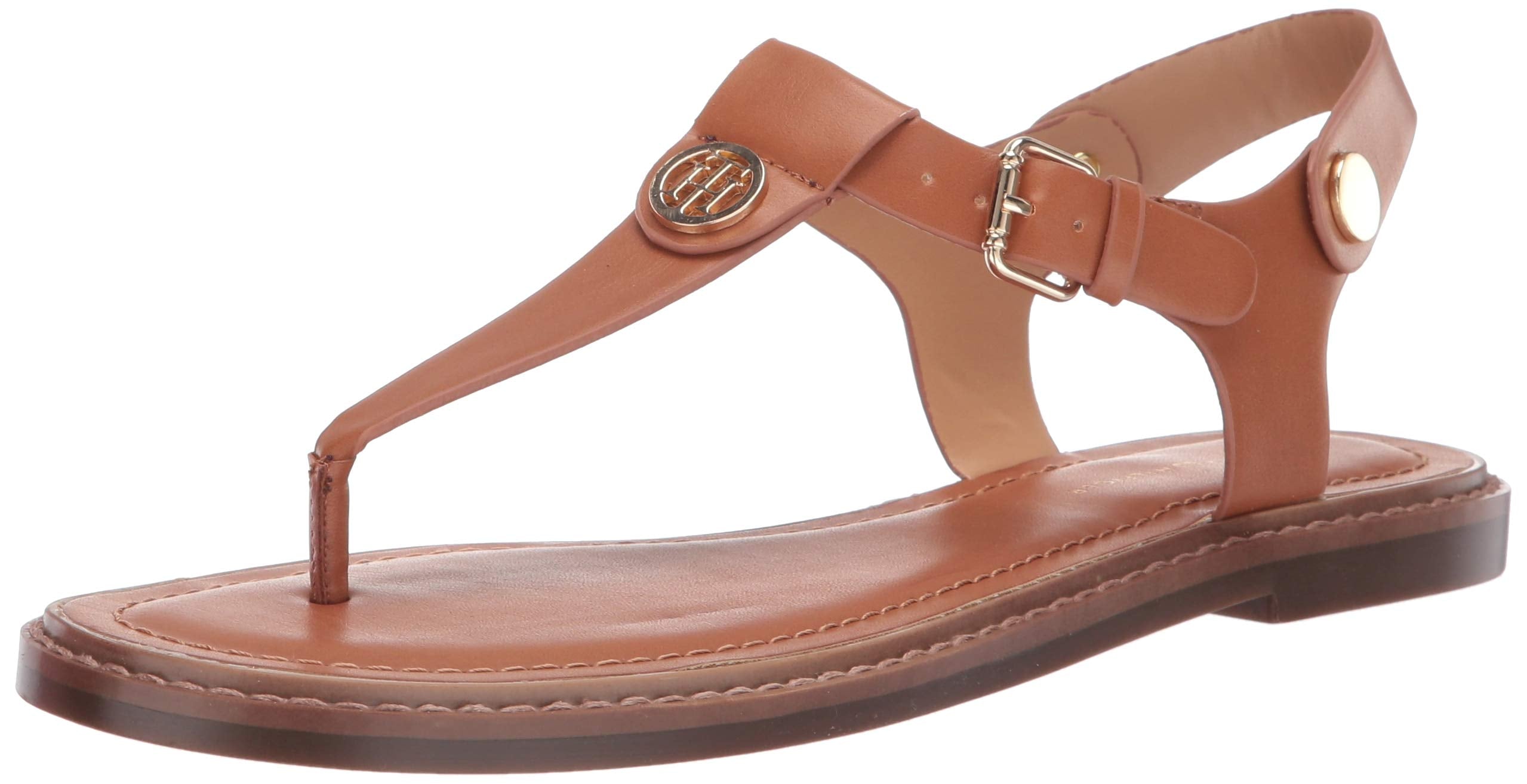 Tommy Hilfiger Women'S Flat Sandal, Natural, 8