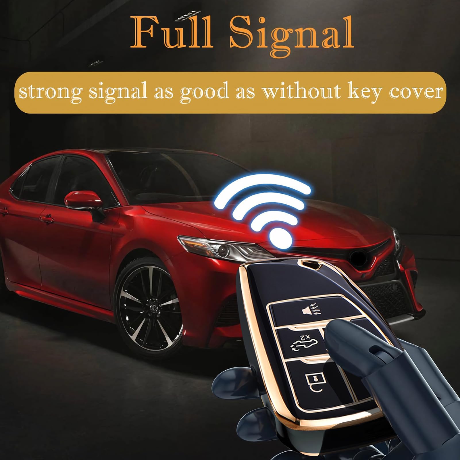 For Chevy Gmc Key Fob Cover With Keychain, For 2022 2023 2024 Chevrolet Silverado 1500 Gmc Sierra 1500 2500Hd 3500Hd Buick Envis