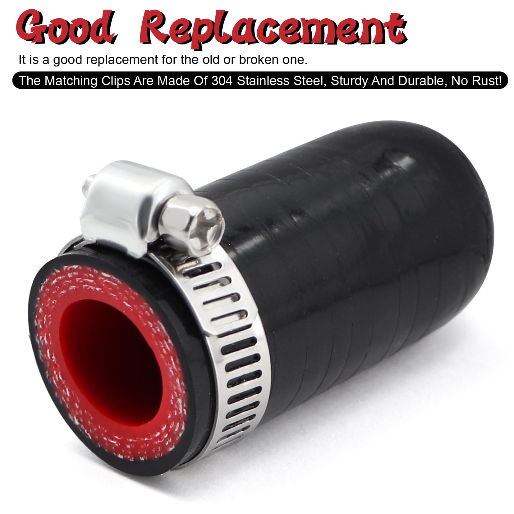 High Temperature 4-Ply Reinforced Silicone Hose Cap ID 5/8 Inch(16mm) Hose End Plug For Turbo Bypass Valve/Vacuum/Fix Leak/Throt
