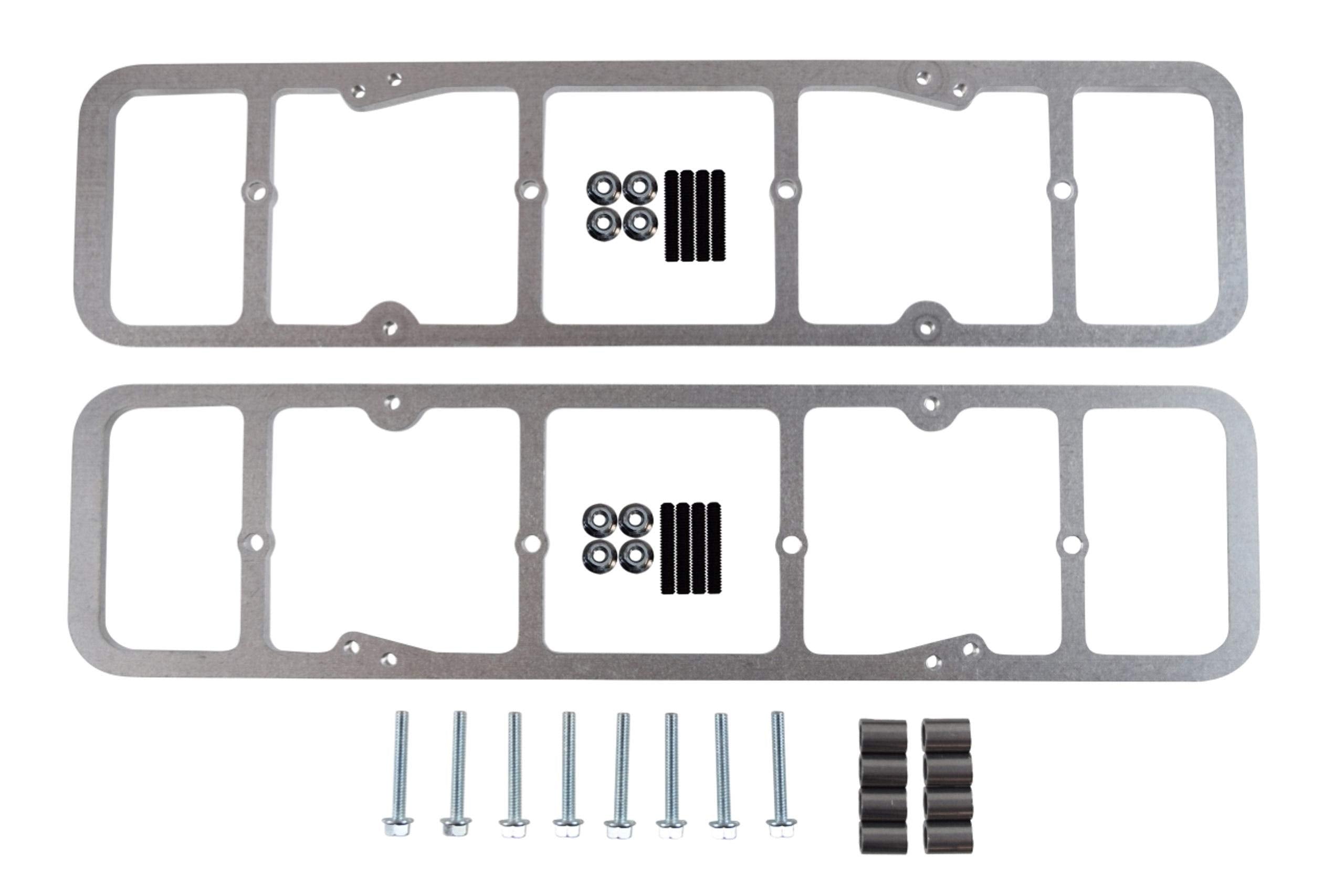 Ict Billet Sbc Valve Cover Adapter 55-86 Perimeter To 87-02 Center Bolt Head 350 327 551542