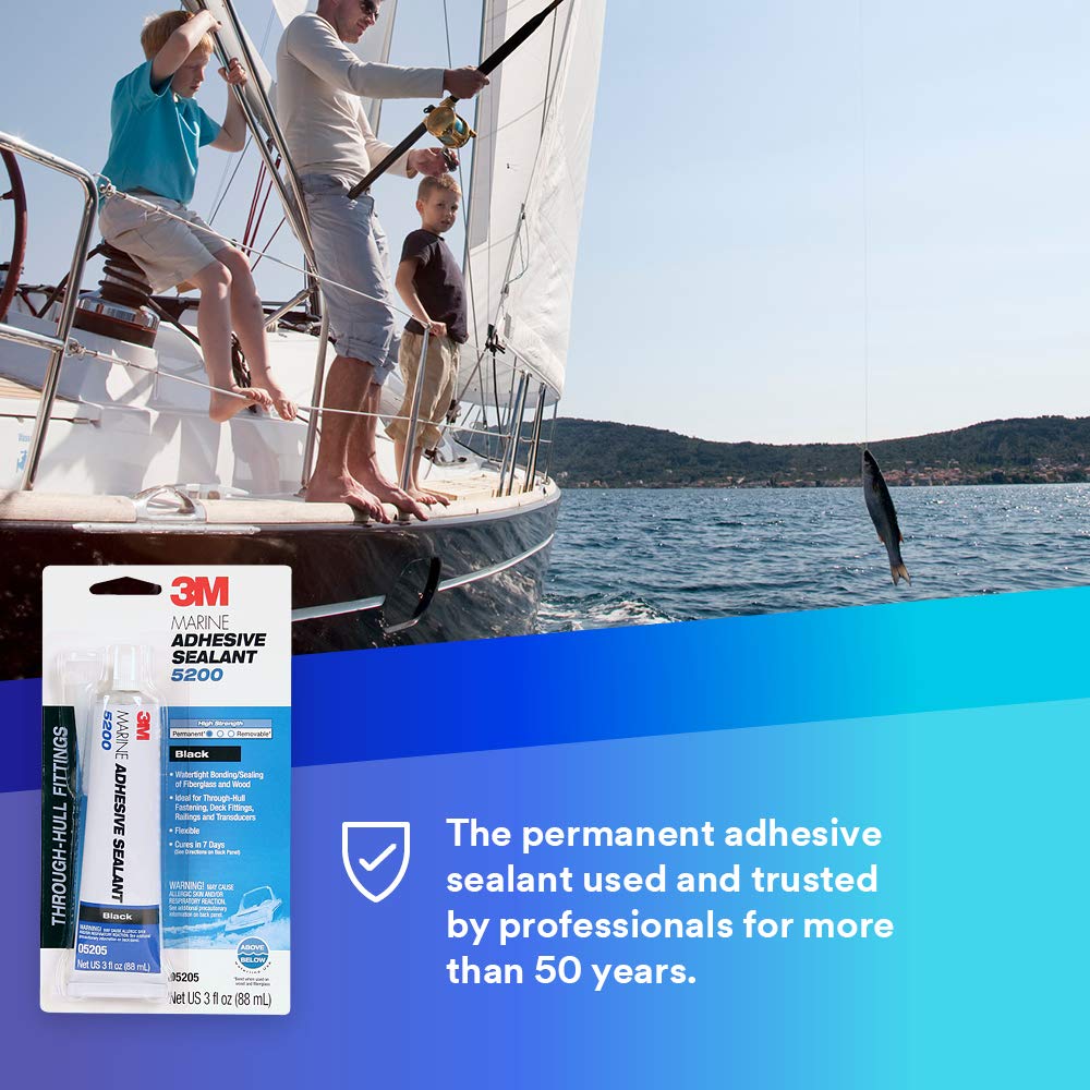 3M 05205 3 Oz Black Marine Adhesive Sealant
