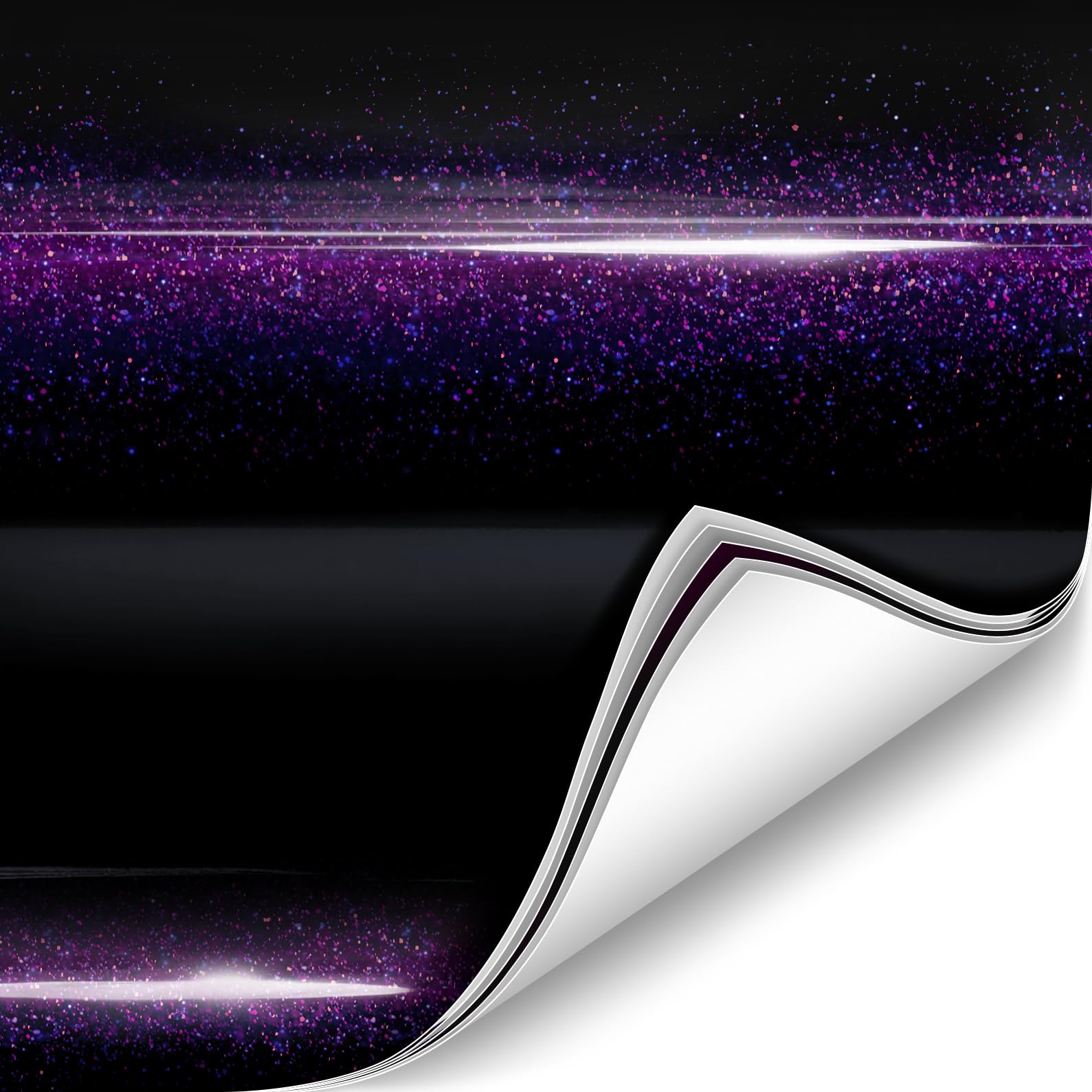 Colorfusion Ppf By Vvivid, Gloss Cosmic Purple Dry Apply Ppf Vinyl Car Wrap Roll 1Ft X 5Ft