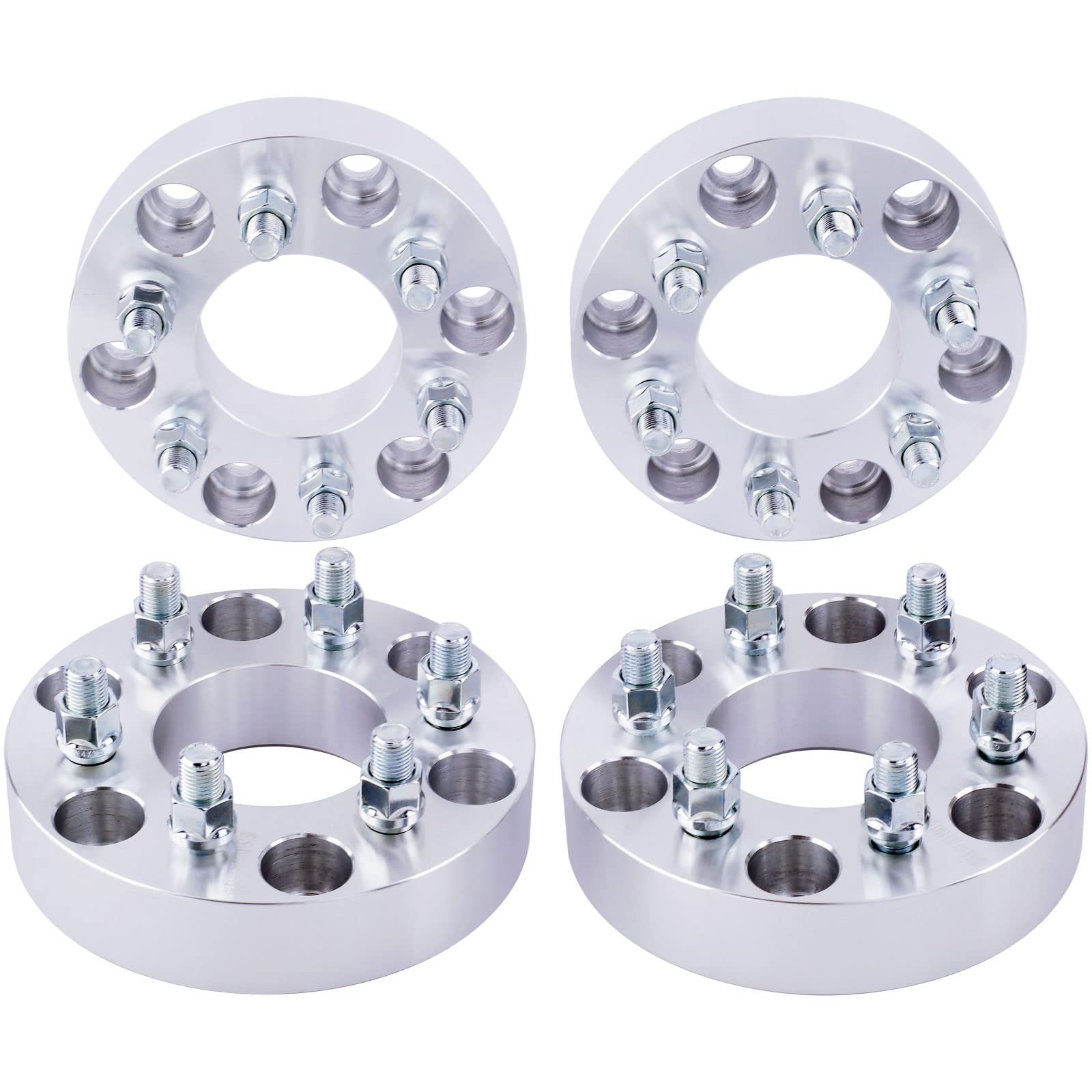 Dcvamous 4Pc 6X120 To 6X5.5 Wheel Adapters 1.5 Inch With 14X1.5 Studs Compatible With Chevy Gmc 6 Lug For 2015-2022 Colorado | 2018-2022 Traverse |2019-2022 Blazer |2015-2022 Canyon | 2017-2022 Acadia