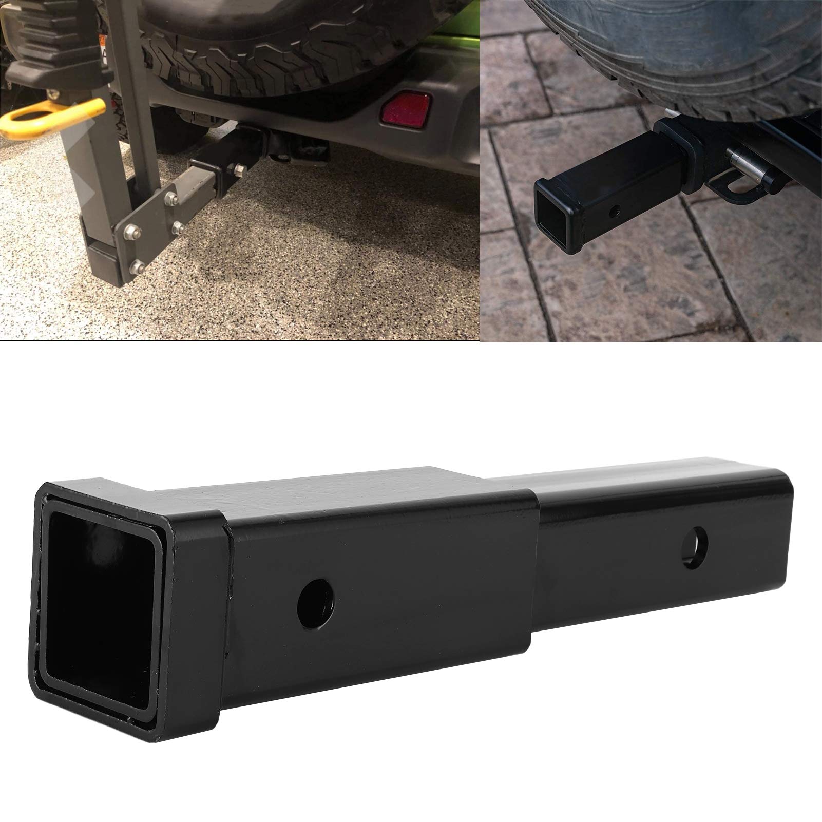 Trailer Hitch Extender, Trailer 12 inches Hitch Extension Receiver Tube Extenders 5000lbs Towing, Towing Hitch Receiver Extender
