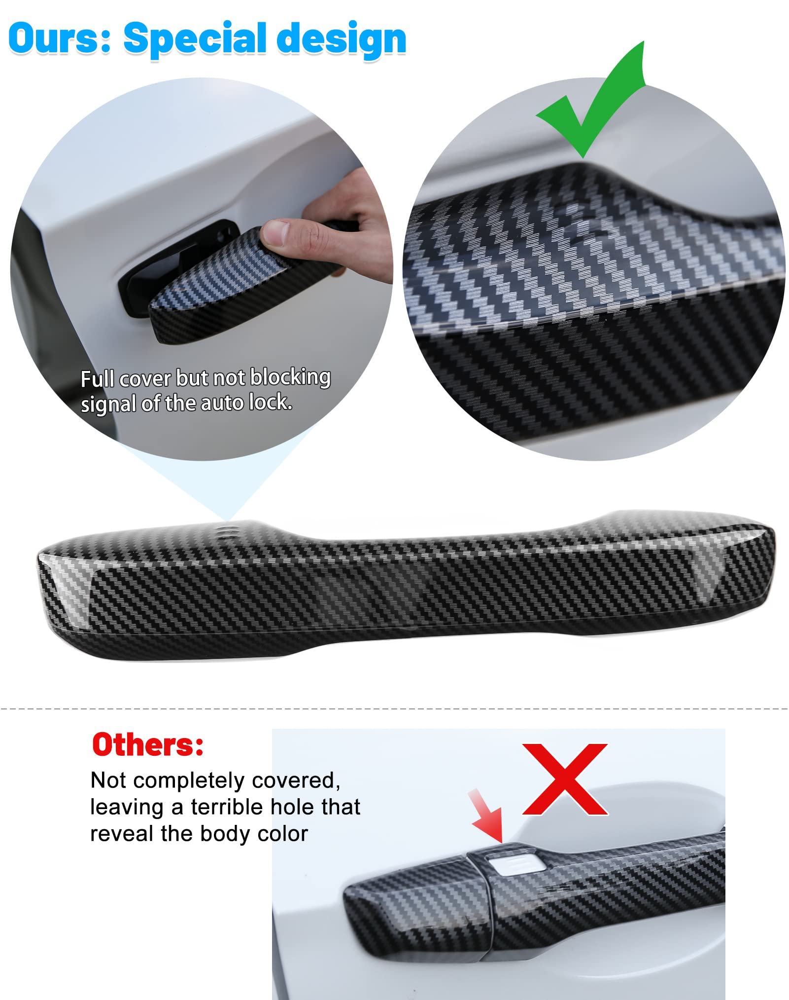 Thenice for 11th Gen Civic Accessories Door Handle Cover Exterior Handle Protection Compatible with Honda Civic 2022-2025, Accor