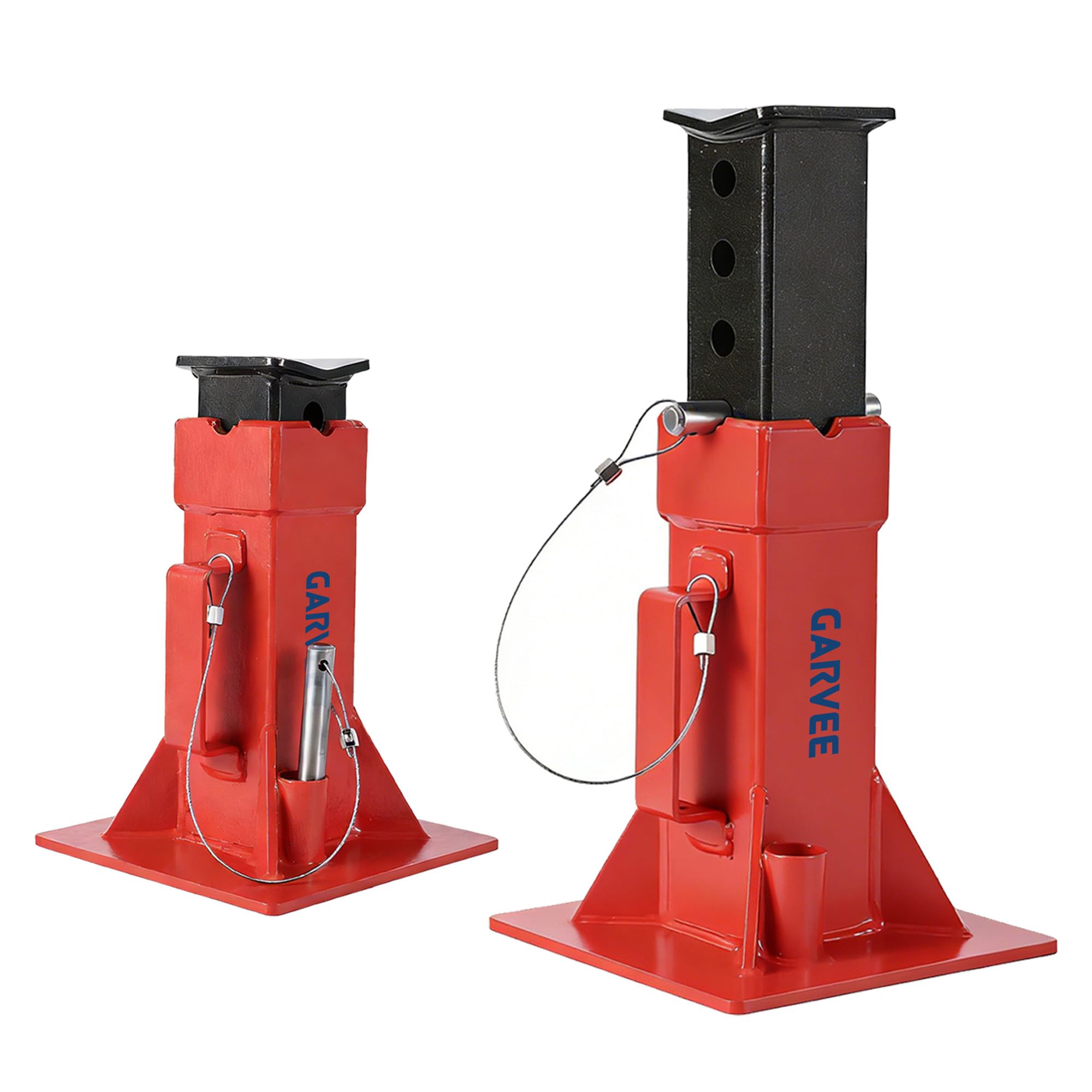 Garvee Heavy-Duty 12 Ton Jack Stands, 2 Pack Pin Type Supports with Quick-Lock for Trucks, RVs & Trailers, 11-18.5 Inch Adjustab