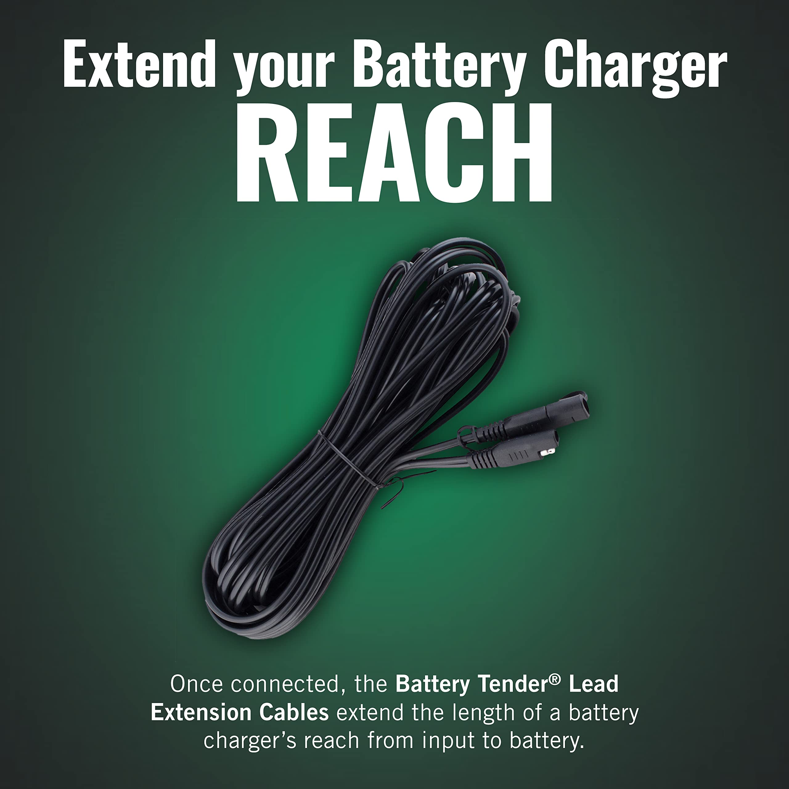 Battery Tender 12 Foot Extension SAE Cable 4 Pack - Designed for Use with Battery Tender Chargers - Quick Connect Plugs for Easy