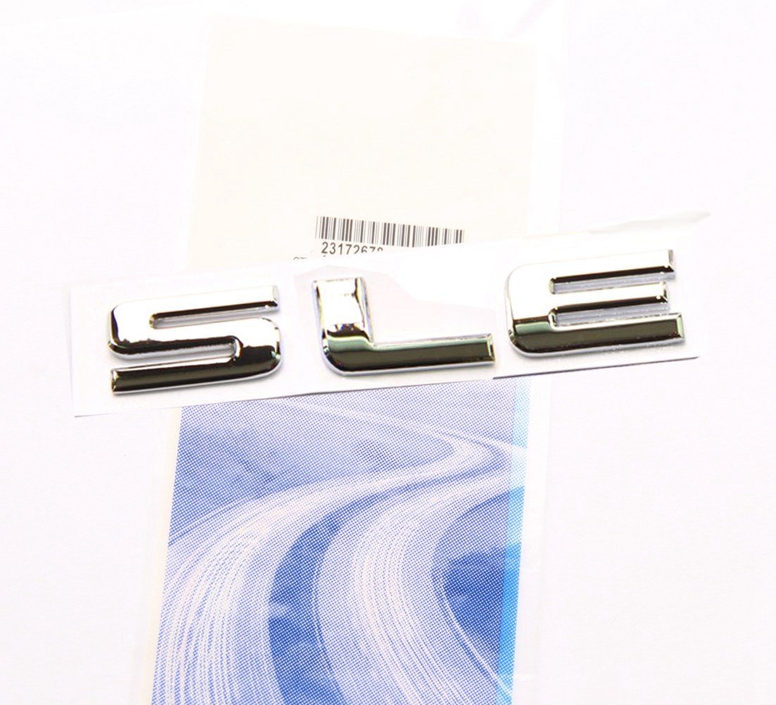 Yoaoo 2X Oem Chrome Sle Letter Nameplate Emblems Badges Replacement For Sierra Denali Glossy