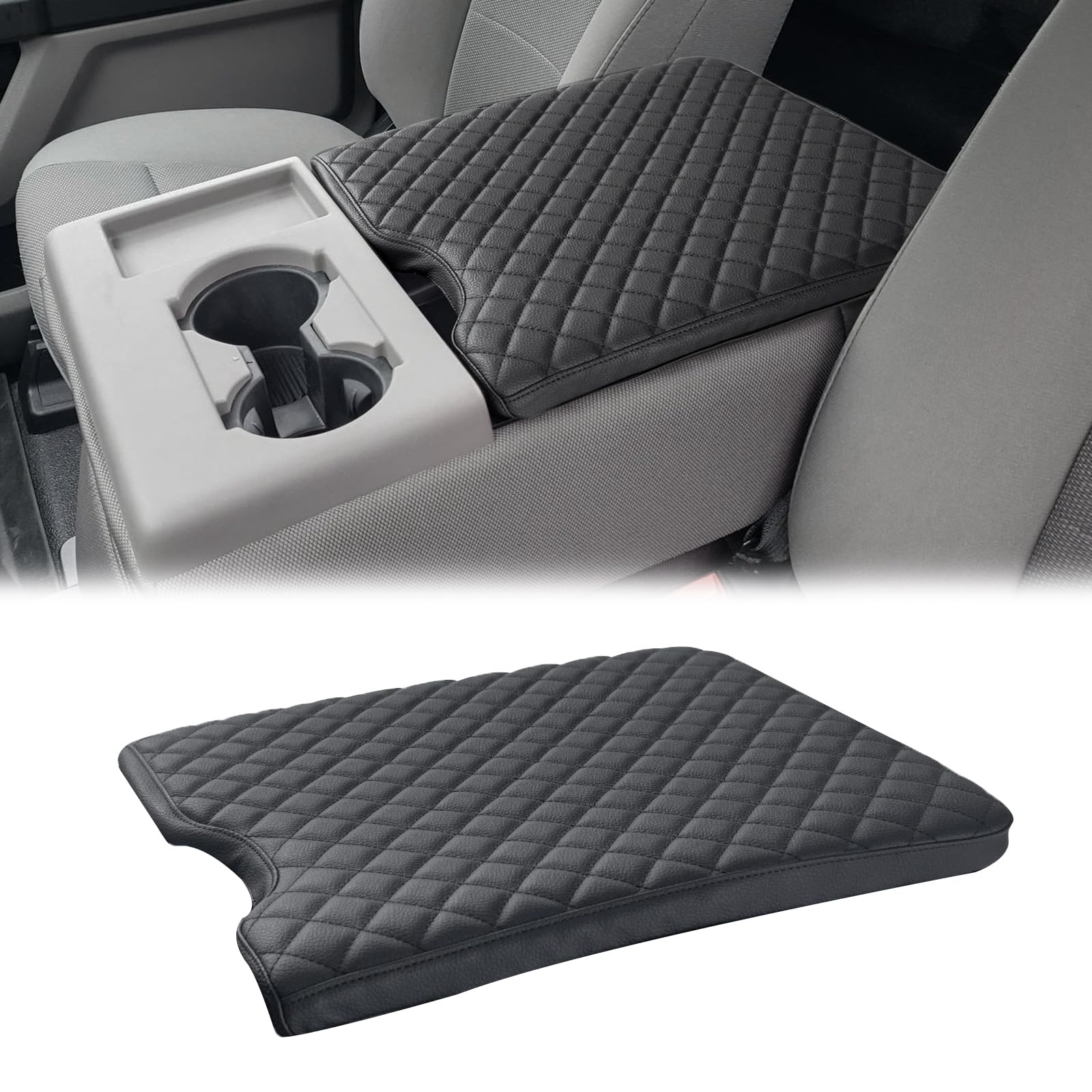 Jdmcar Armrest Cover Compatible With 2015-2024 2025 Ford F150 Accessories, 2017-2025 F250 F350 F450 With 40/20/40 Jump Seat, Cus