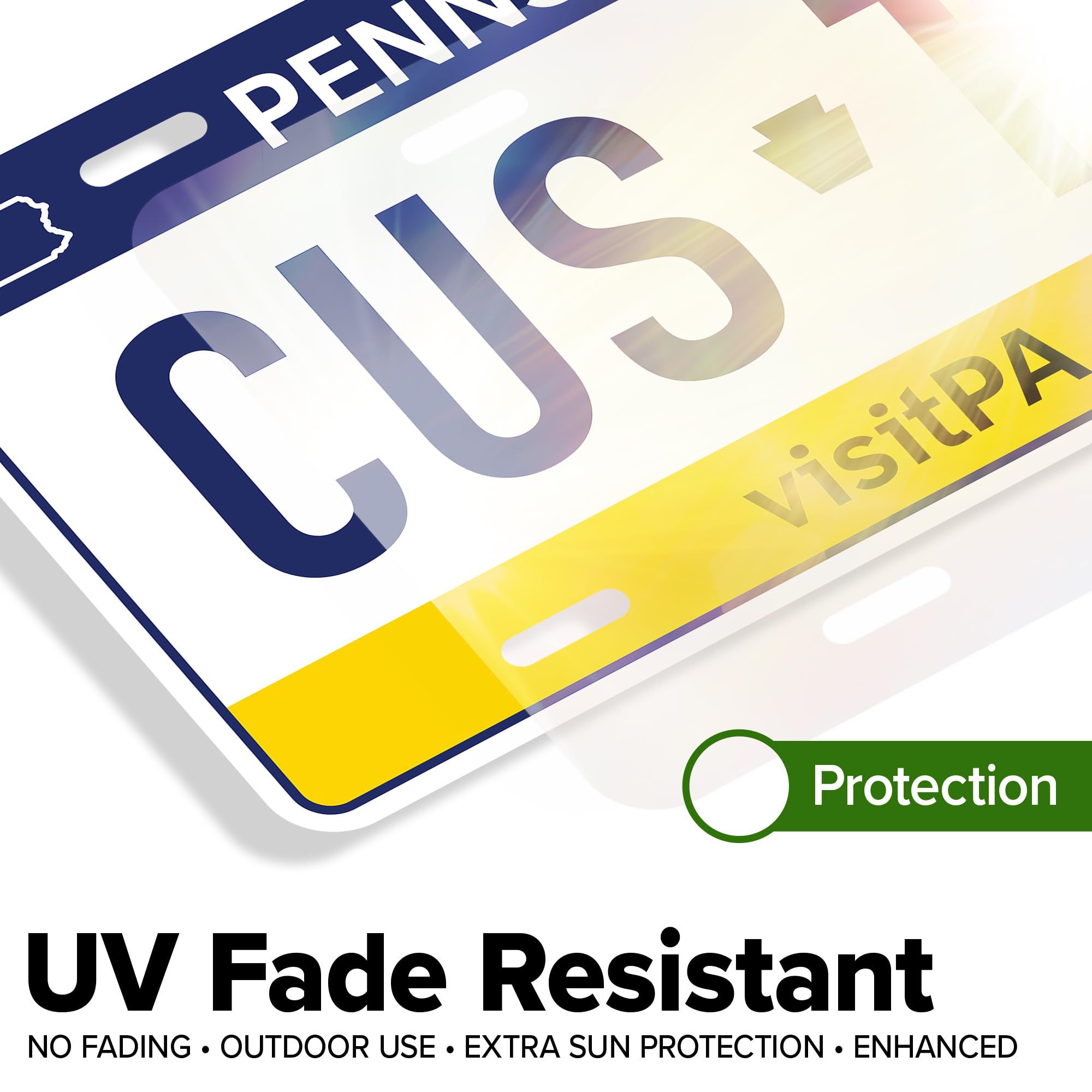 My Sign Center Custom Pennsylvania License Plate - 6x12 Inch, Rust-Free Aluminum, Personalized Car Plates