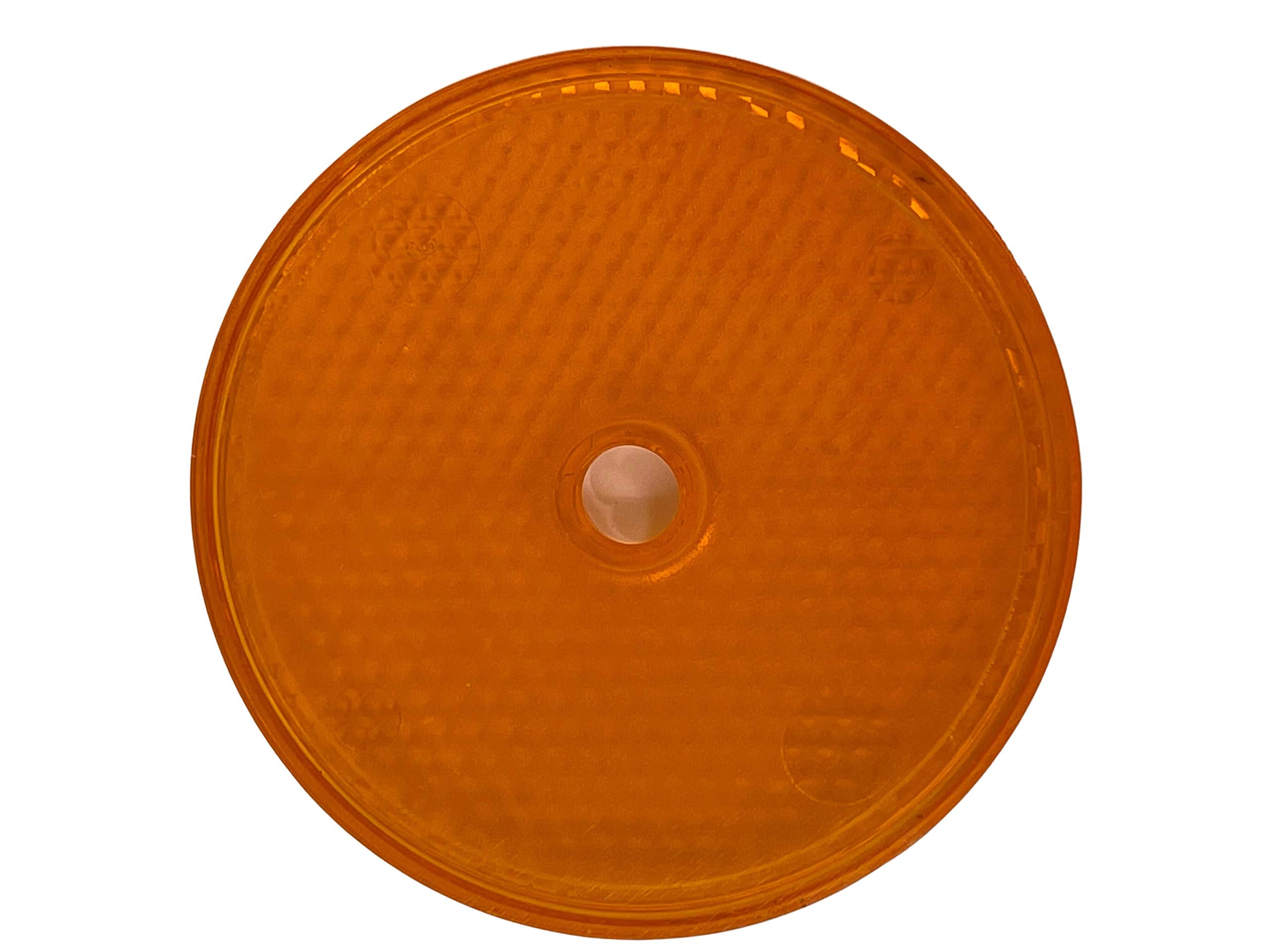 Class A 2'' Round Reflector with Center Mounting Hole - Red/Amber/White for Trailers, Trucks, Automobiles, Mail Boxes, Boats, SU