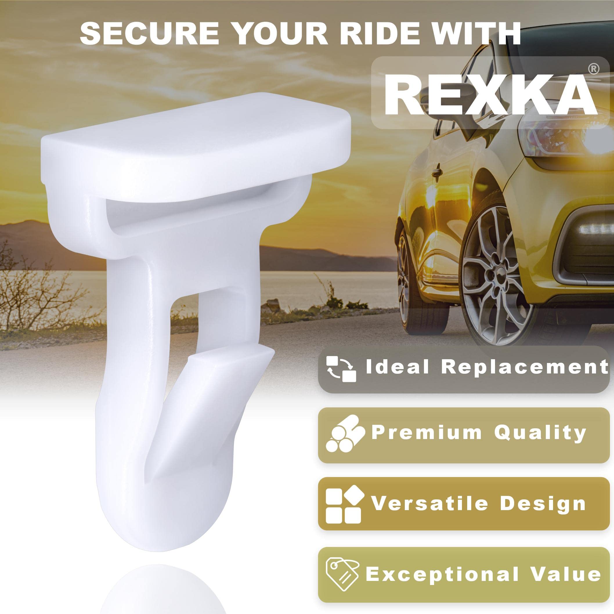 Rexka 30pcs Spoiler Moulding Clips for Toyota Lexus - Durable Plastic, One Size, Compatible with 4Runner, Camry, RAV4 and More