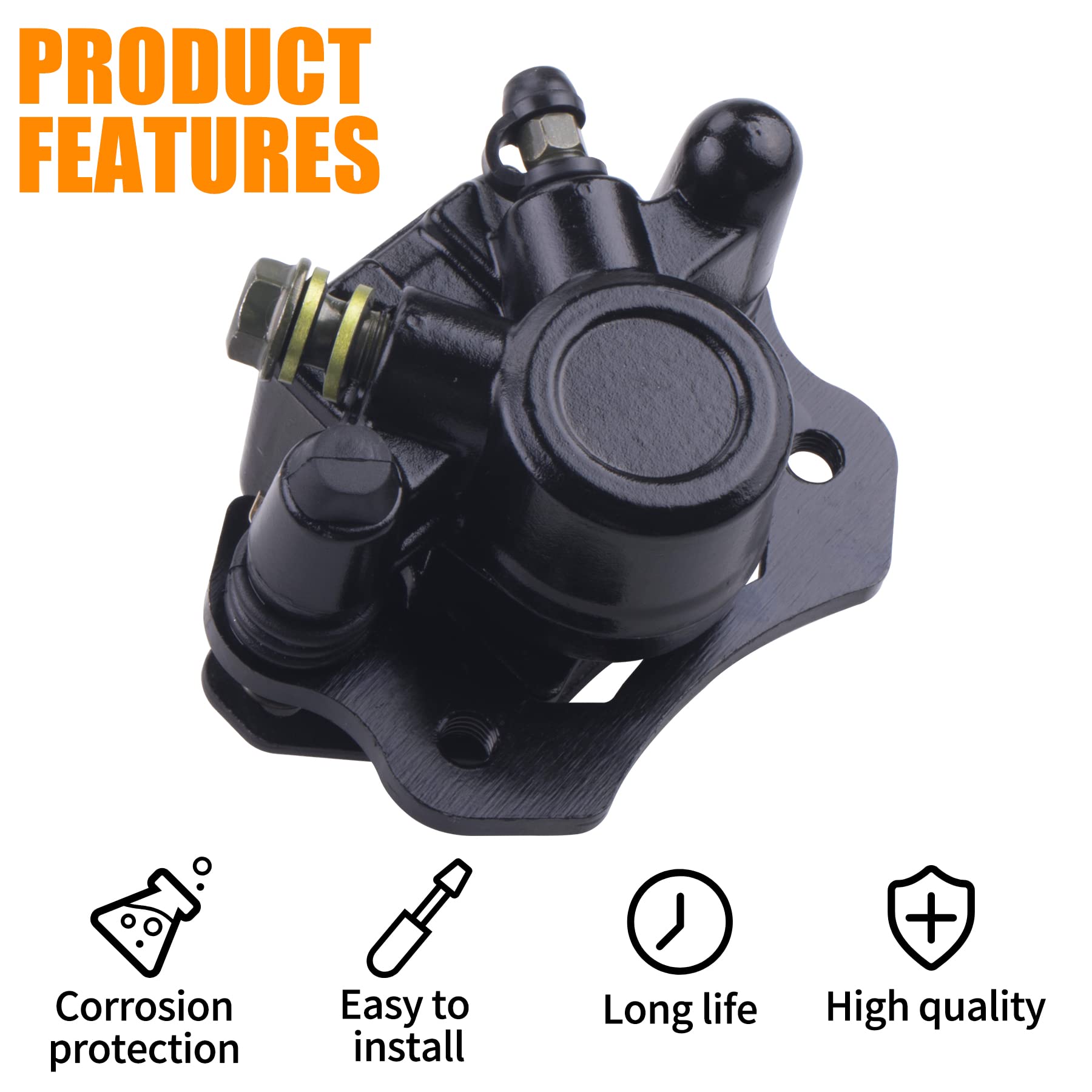 MWMNUN ATV Rear Brake Caliper for 50cc-200cc Models - Compatible with Coolster, Taotao, Kazuma, Roketa, Sunl, Baja, Kinroad, Trail
