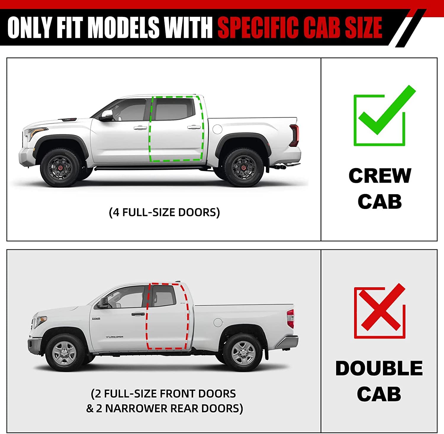Climwa 6 Inch Running Boards Compatible With 2019-2025 Ford Ranger Super Crew Cab With 4 Full Size Doors.Ford Ranger Steps Rock Sliders Step Bar Side Steps.Stainless Steel