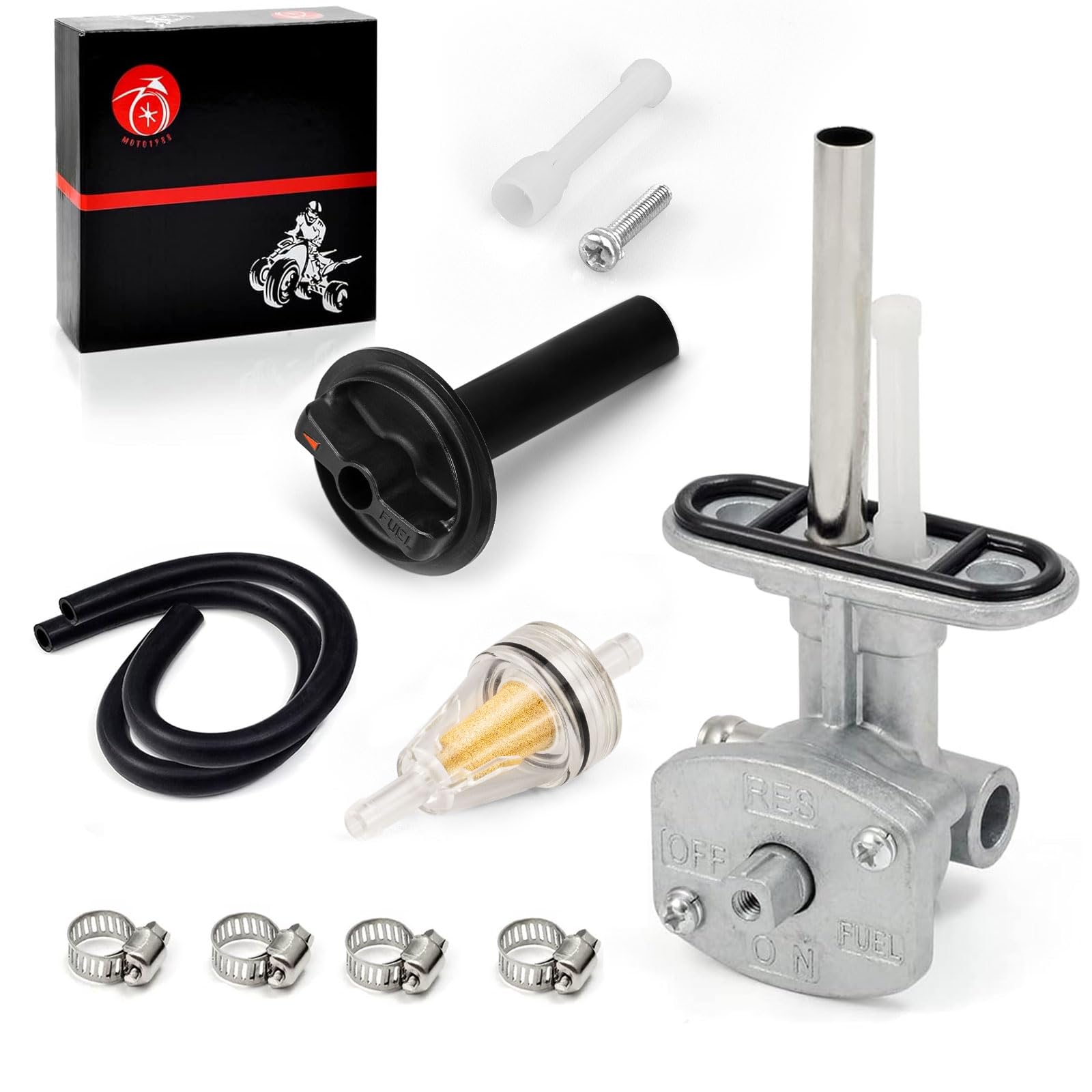 Moto1988 Petcock Fuel Cock & Lever For Yamaha Kodiak 400 2000-2006 Kodiak 450 2003-2006 Grizzly 450 2007-2011 Grizzly 400 2007-2