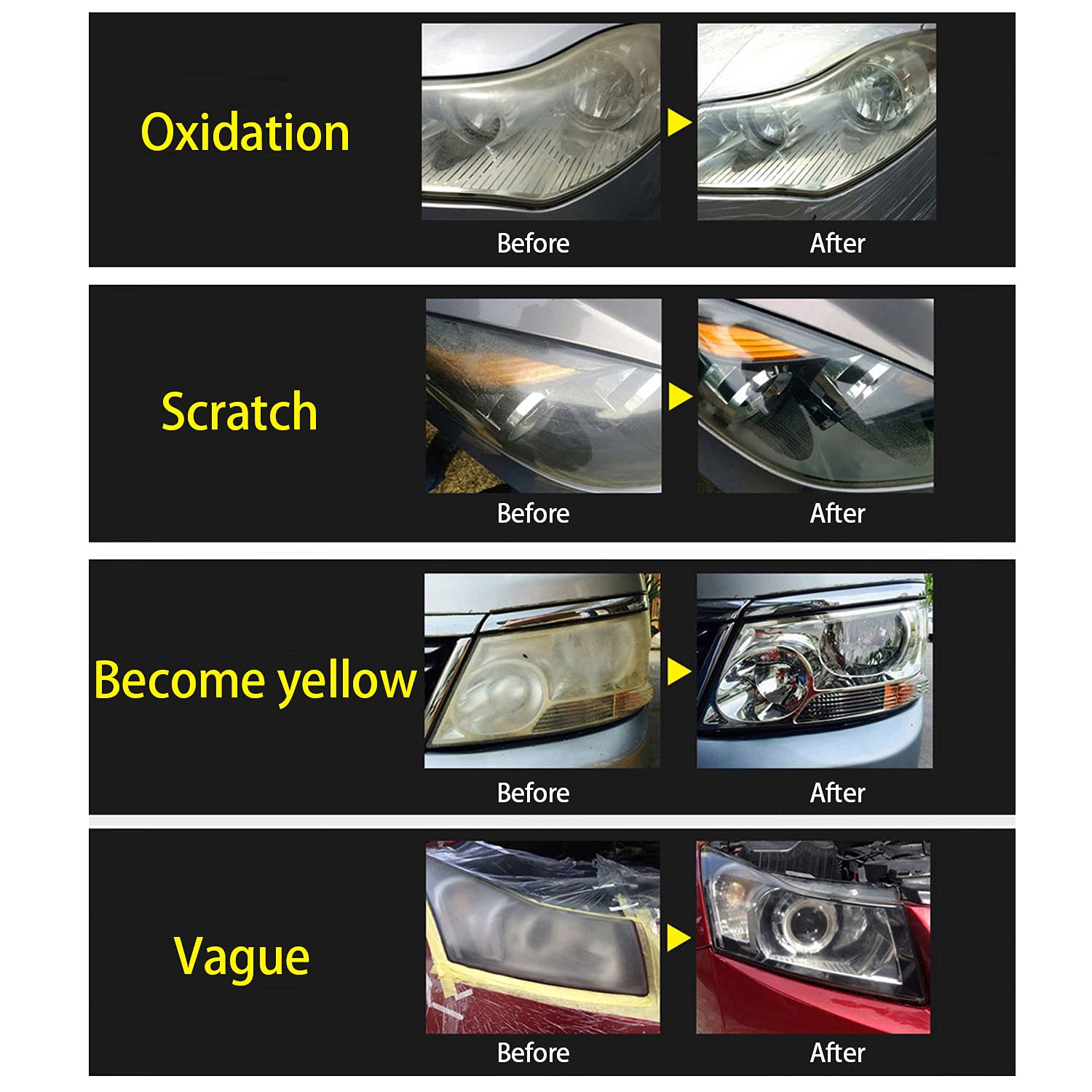 Shkalacar Headlight Repair Kit, Automobile Headlight Restoration Kits, Car Headlight Polish Repair Tool Glass Scratch Repair Headlight Renovation, Car Headlight Polish Repair Tool For Repair