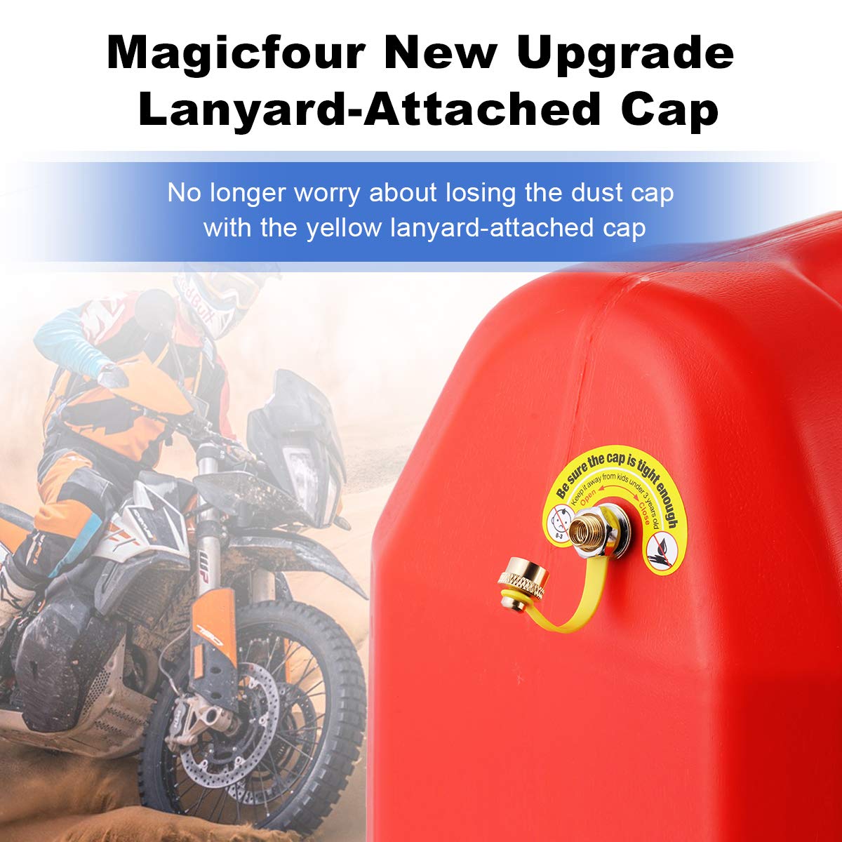 Magicfour Gas Can Vent Caps - Rubber Fuel Tank Vent Kits with Lanyard, 12 Pack - Faster Flow for Gas Cans and Water Jugs