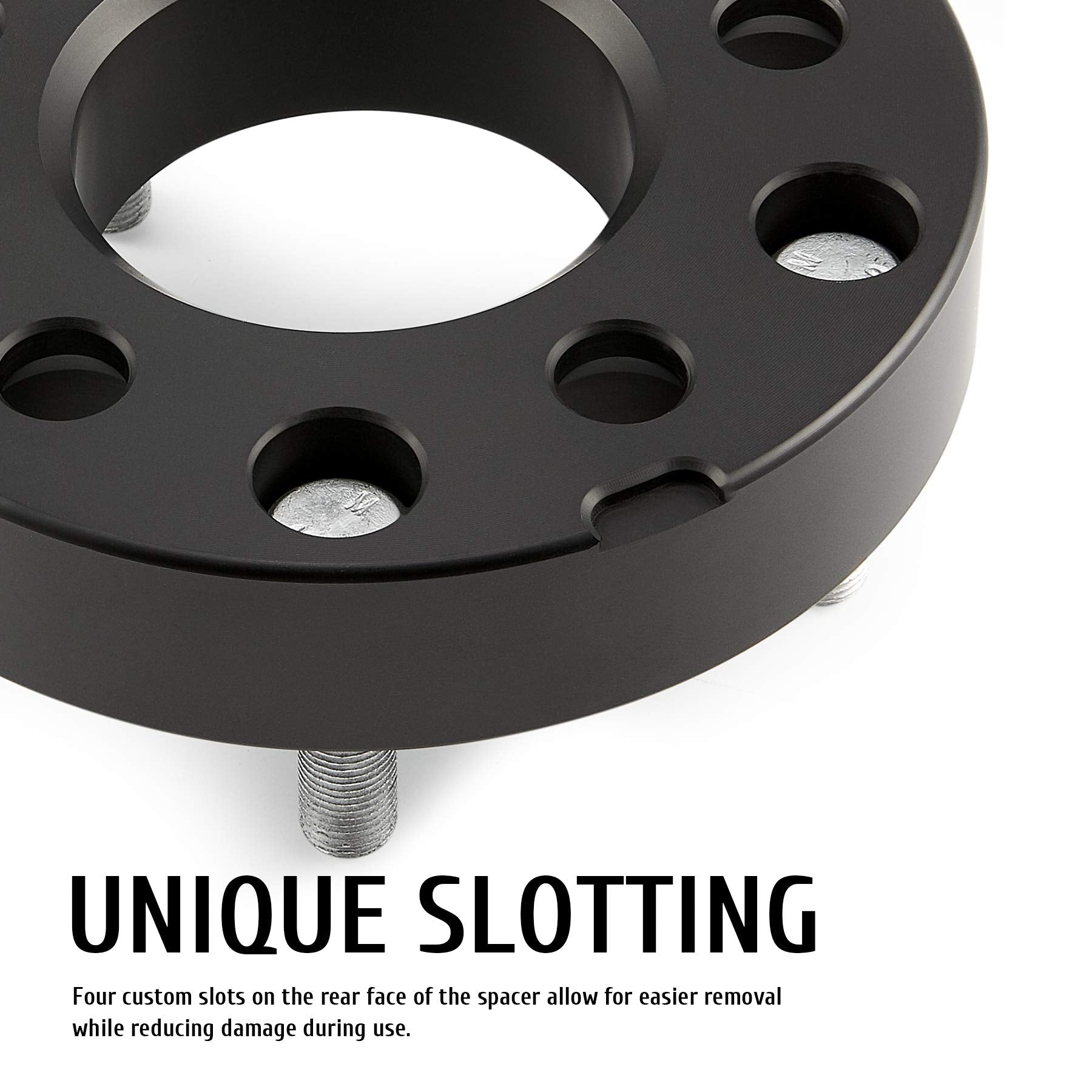 Orion Motor Tech 4x100 Wheel Spacers, 2" EZGO Golf Cart Spacers, T6 Aluminum, Black, Set of 4, Model 4C5ICK