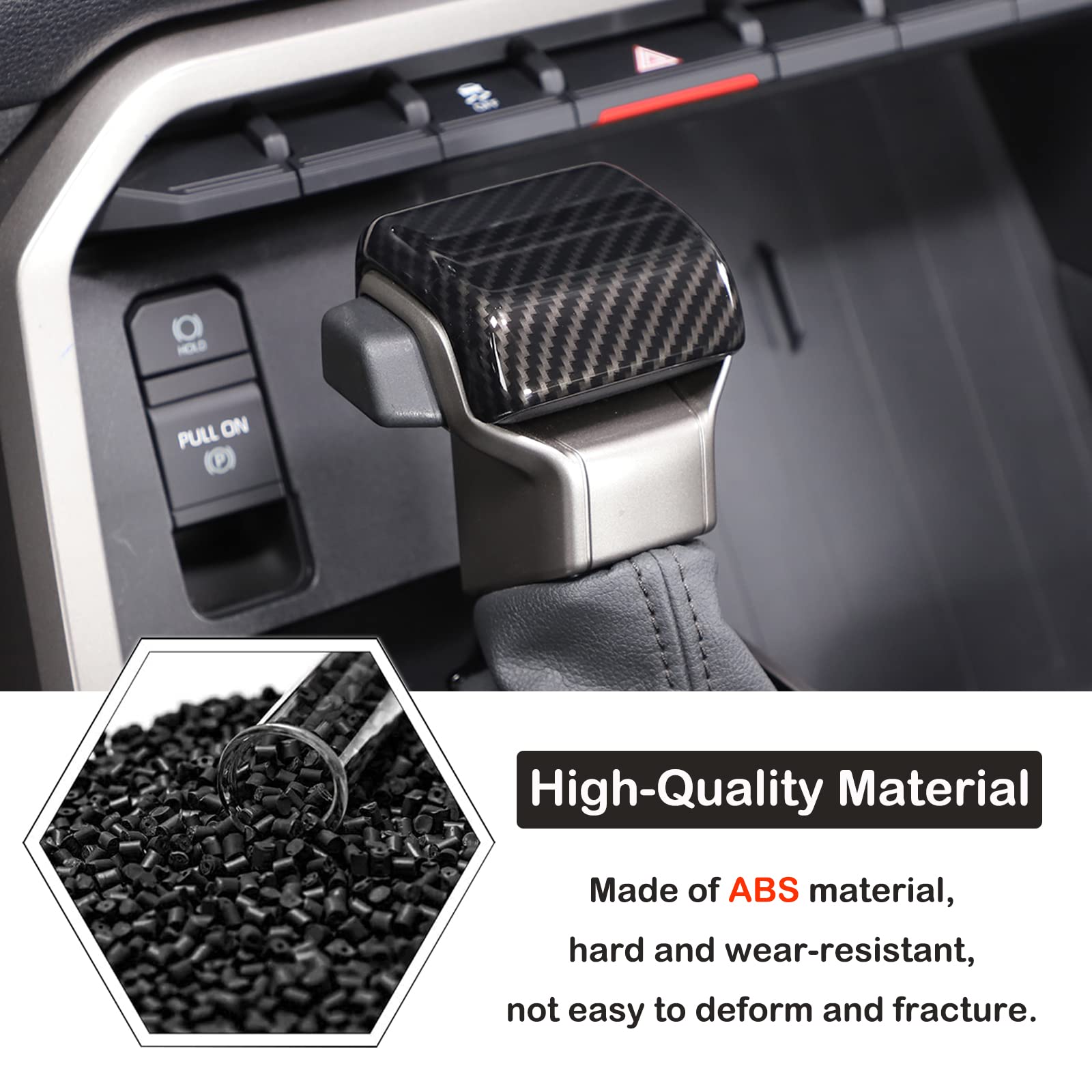 Car Shifter Gear Hand Brake Trim Cover Compatible with Toyota Tundra/Sequoia 2022-2024 Tacoma 2024 Center Console Gear Shift Hea