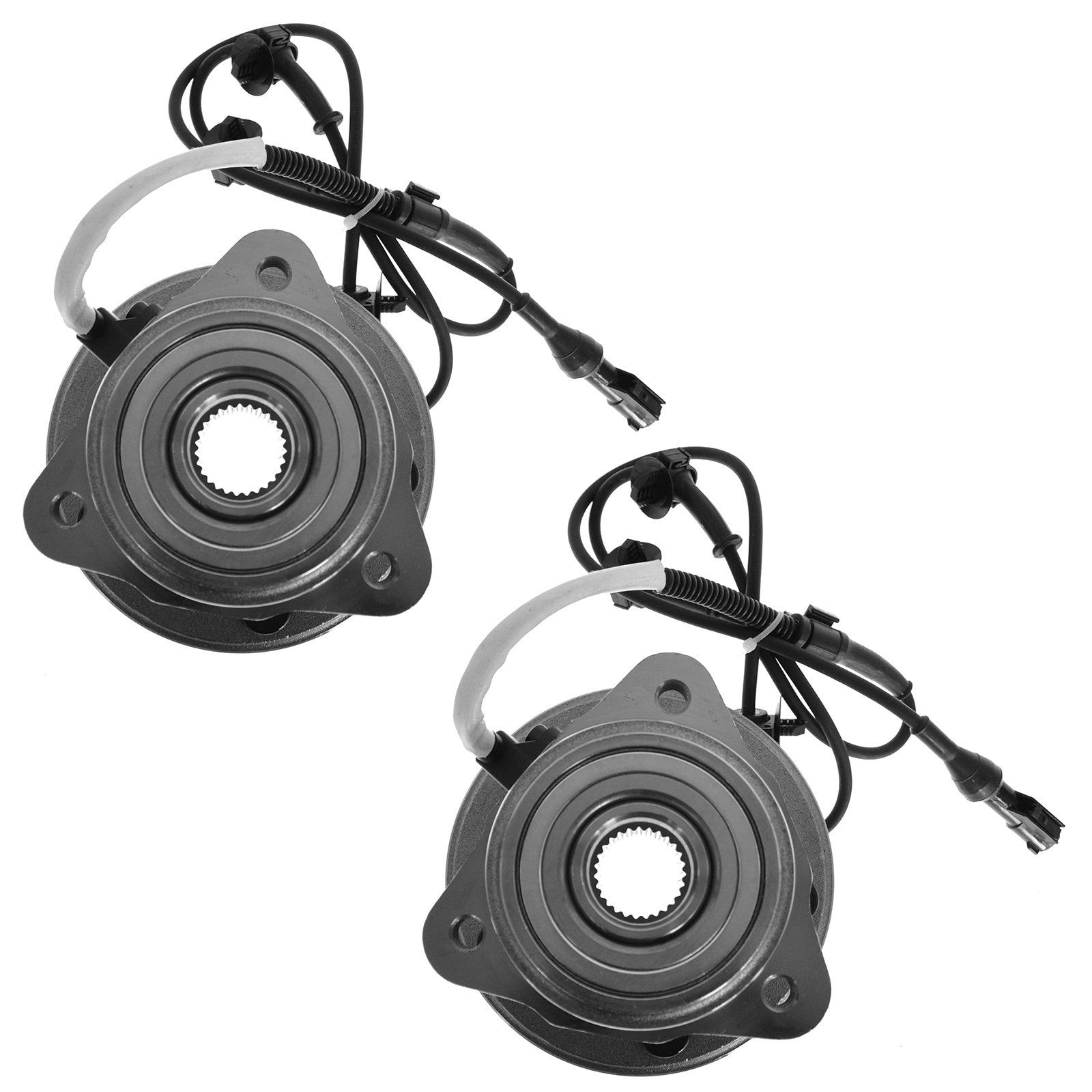 Trq Front Wheel Hub Bearings Assembly Set Compatible With 1995-2001 Ford Explorer 2002 Explorer Sport 2001-2002 Explorer Sport T