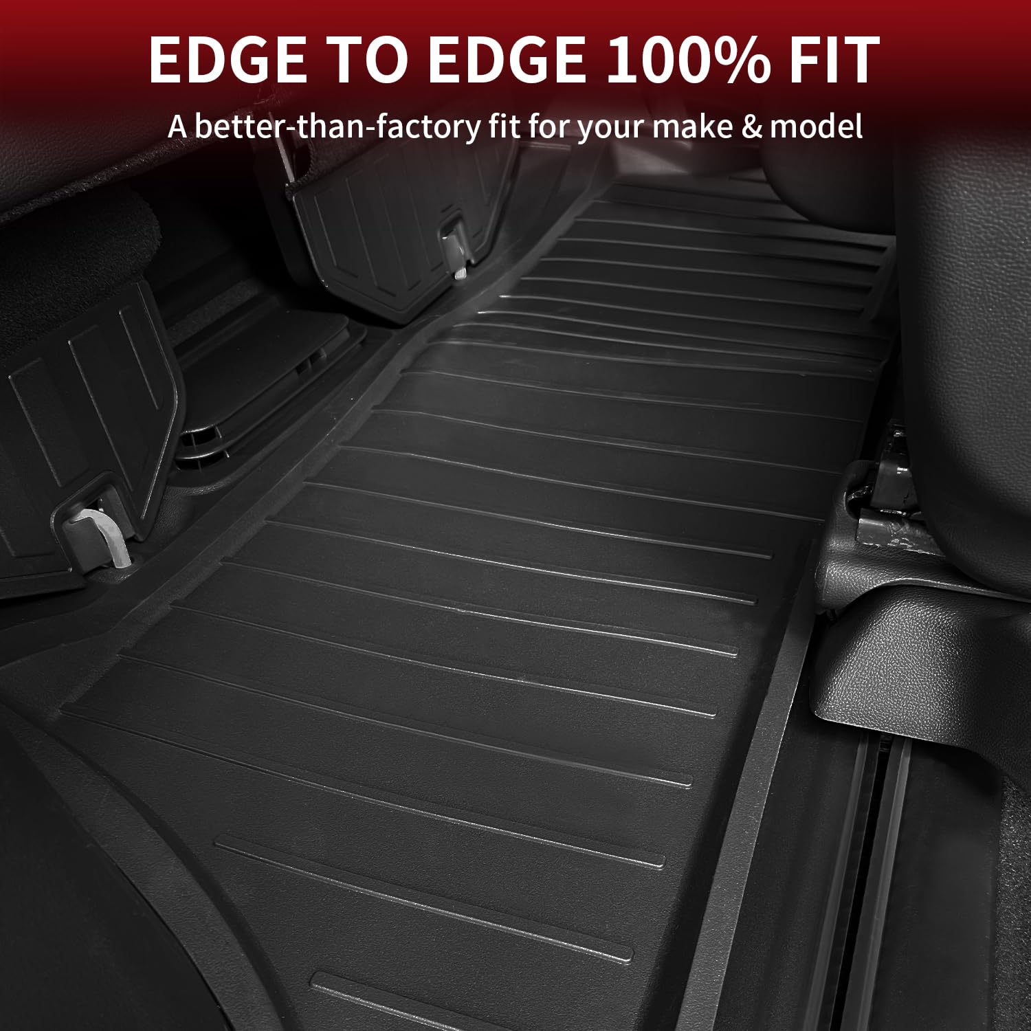 Lasfit Floor Mats For Honda Odyssey 2025 2024 2023 2022 2021 2020 2019 2018 Mini Passenger Van, All Weather Tpe Car Liners,1St &