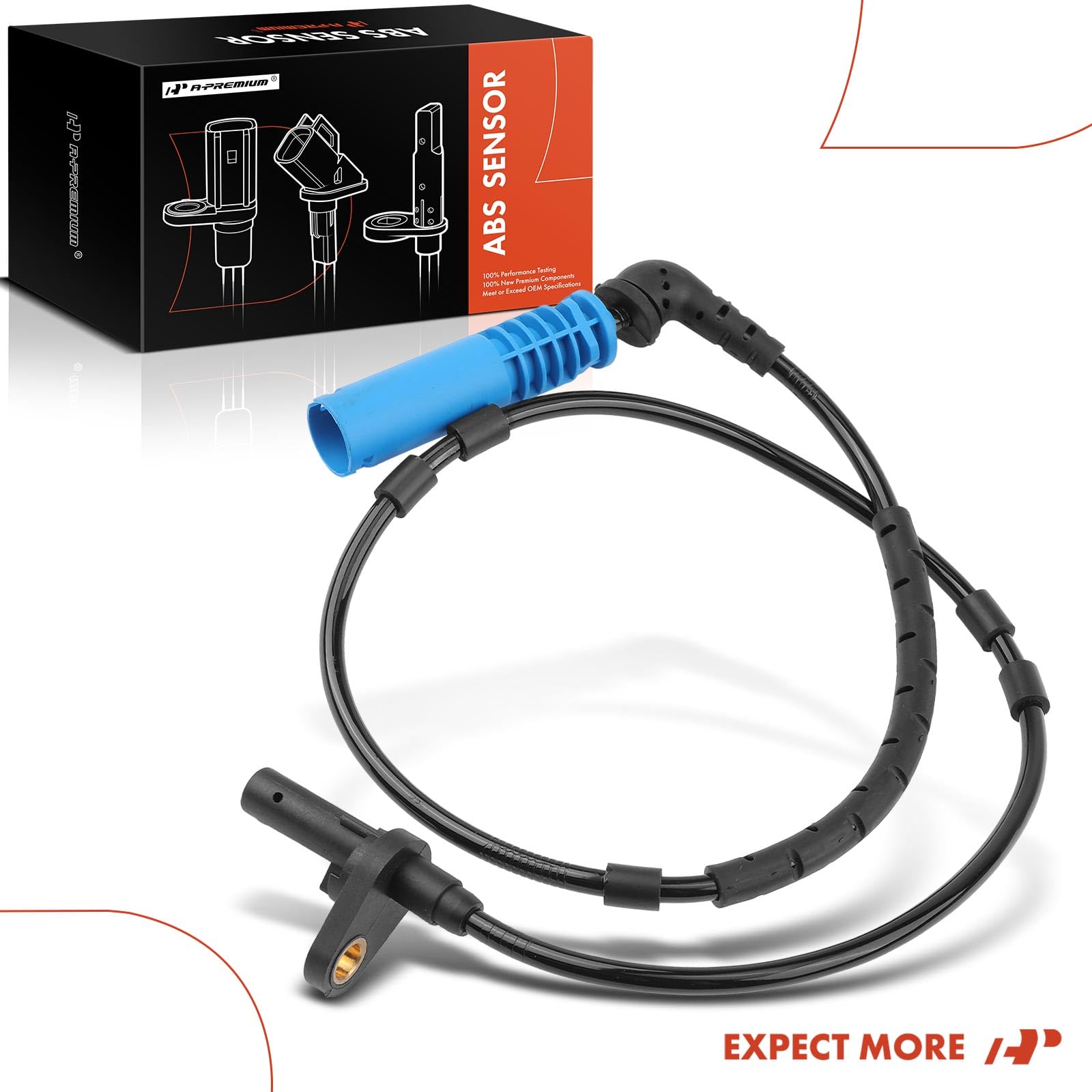 A-Premium Abs Wheel Speed Sensor Compatible With Bmw Models - X3 2004 2005 2006 2007 2008 2009 2010 - Rear Driver Or Passenger S