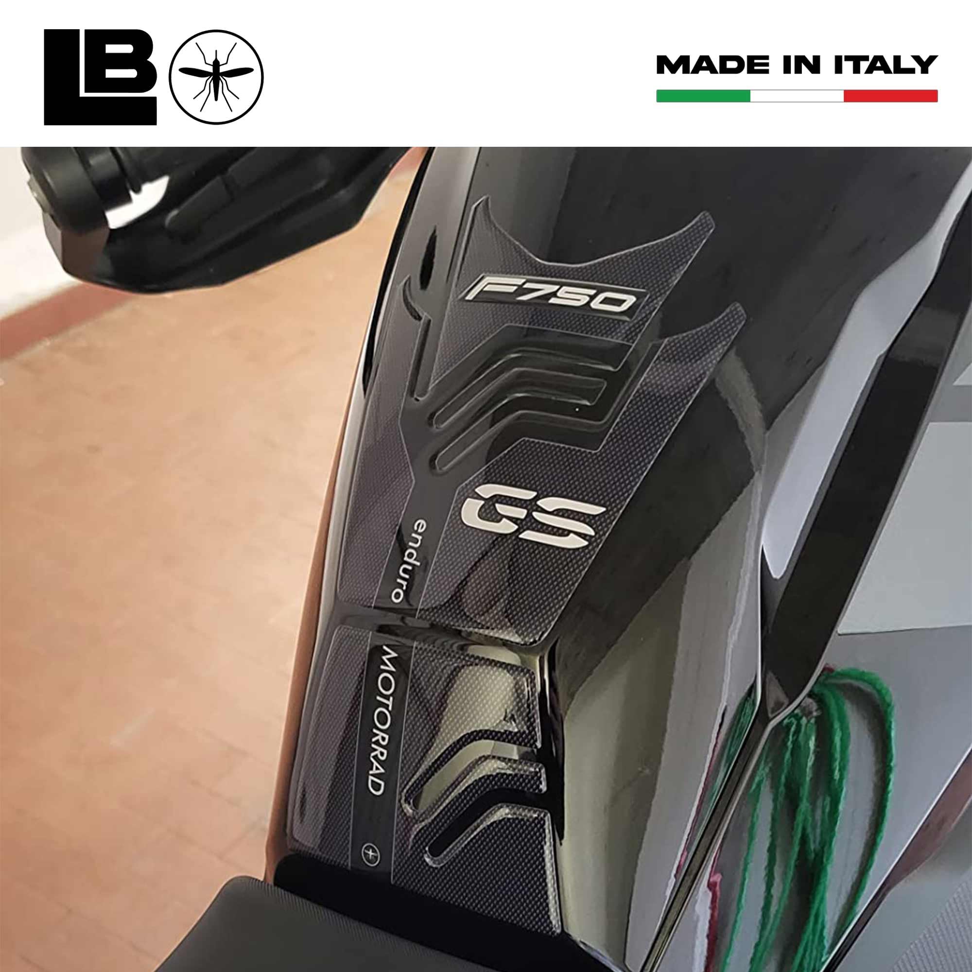 labelbike 3D Resin Tank Pad Sticker for BMW F750 GS (2018-2024) - Non-Slip Motorbike Tank Decoration & Protection