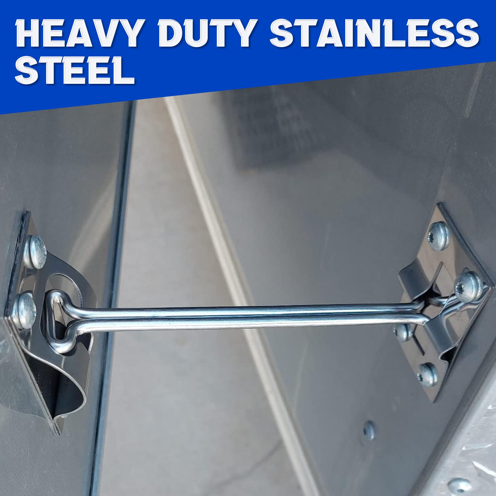 Lonffery Rv Door Latch, Rv Door Holder, 304 Stainless Steel Trailer Latch, 4 Inches 2Pcs