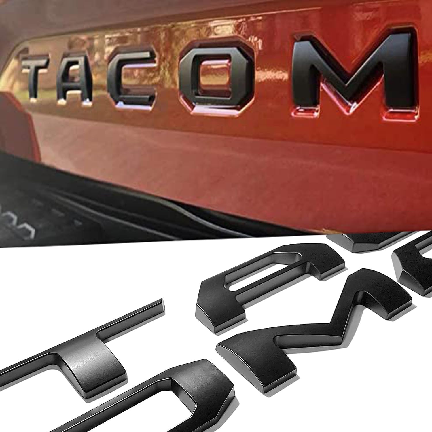 Pukonger Tailgate Insert Letters Compatible with 2016 2017 2018 2019 2020 2021 2022 2023 3D Emblems with Strong 3-m Adhesive Mat
