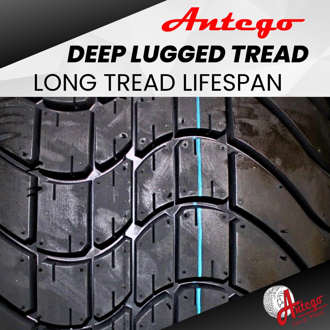Antego Tire & Wheel Golf Cart Tires - 215/50-12, 4 Ply, Rubber, Set of 2
