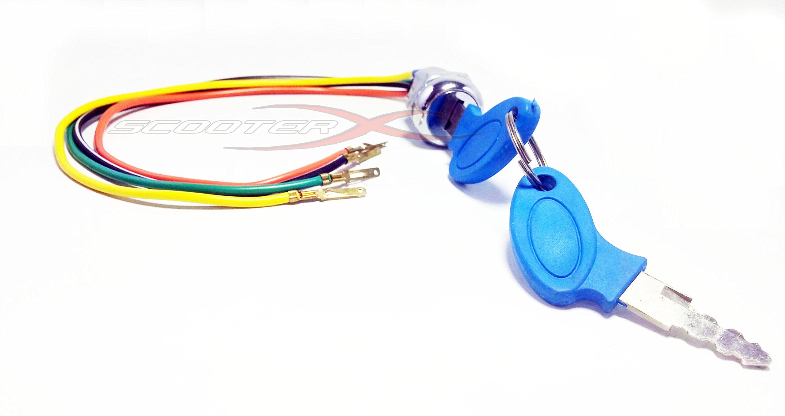 Scooterx 4 Wire Ignition Switch With 2 Keys - Fits Many Gas And Electric Scooters, Go Karts, Pocket Bikes And More [1103]