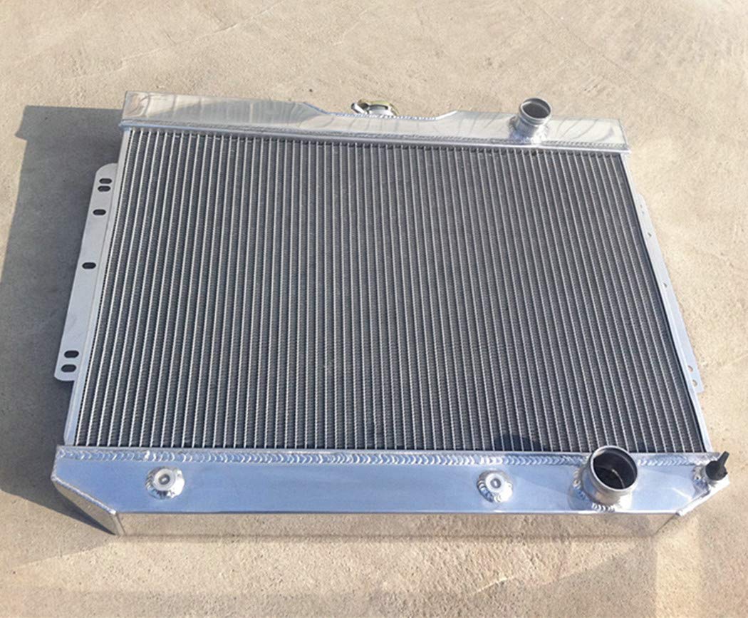 FSMOTO 3 Row Aluminum Radiator for Chevy Impala/Biscayne 1959-1965 - Silver Finish
