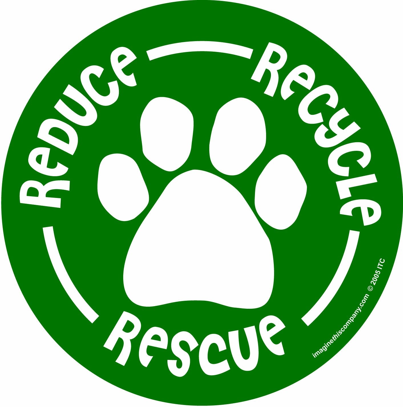 Imagine This Company Reduce/Recycle/Rescue Circle Shaped Magnets Shaped Pet Magnet; Removable Magnets for Cars, Fridges, Lockers