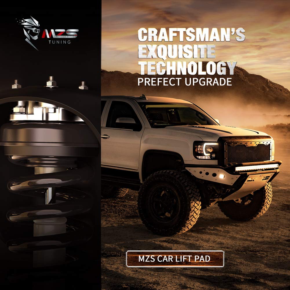 MZS 3" Front Leveling Kit Strut Spacers for 2007-2024 Tahoe Silverado Sierra Yukon, Aluminum, Compatible with 2WD/4WD