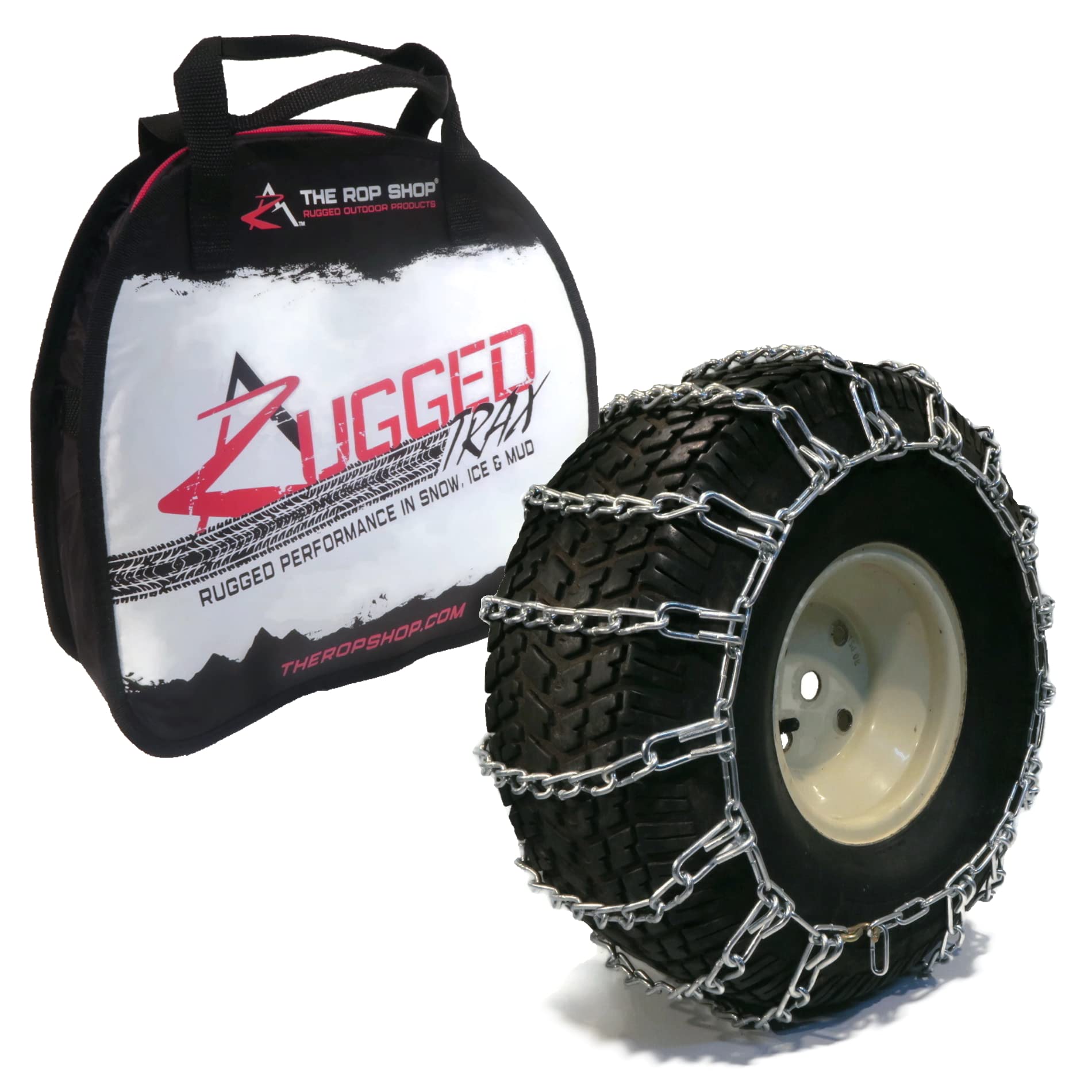 New Pair 2 Link TIRE Chains 24x12-12 for John Deere Lawn Mower Tractor Rider