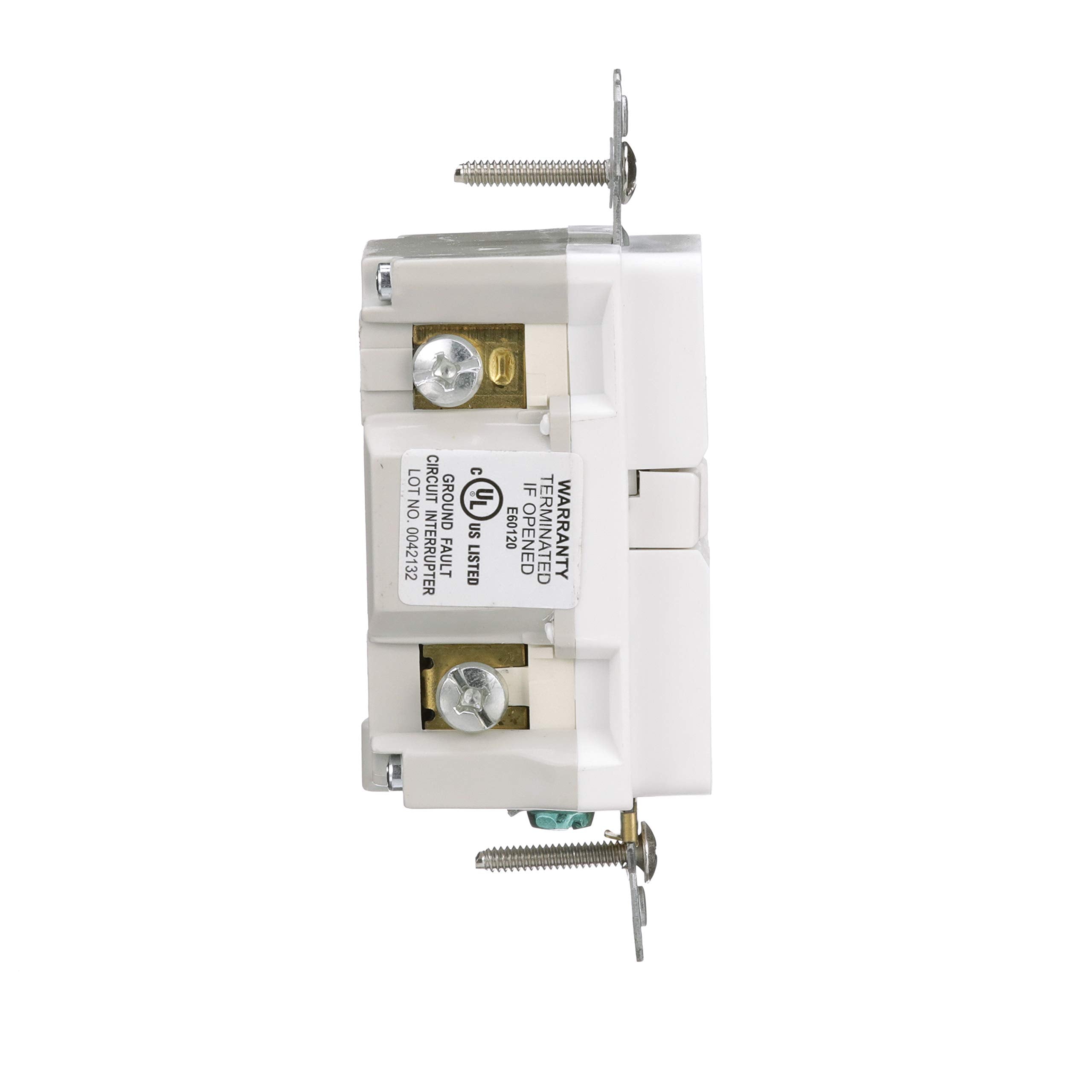 Eaton Trsgfa15W Aaron Hart 15A 125V Tamper Resistant Gfci Receptacle With Audible Alarm, White