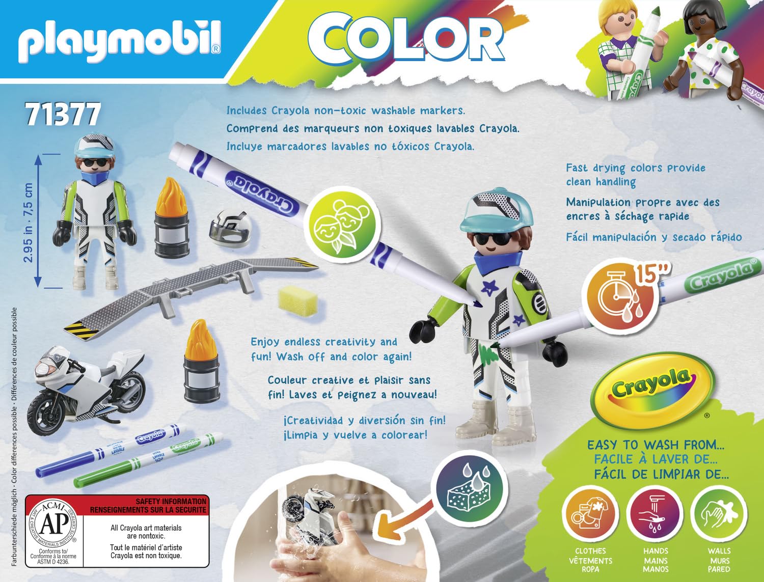 Playmobil Motorbike Model 71372 - White Plastic Toy for Kids