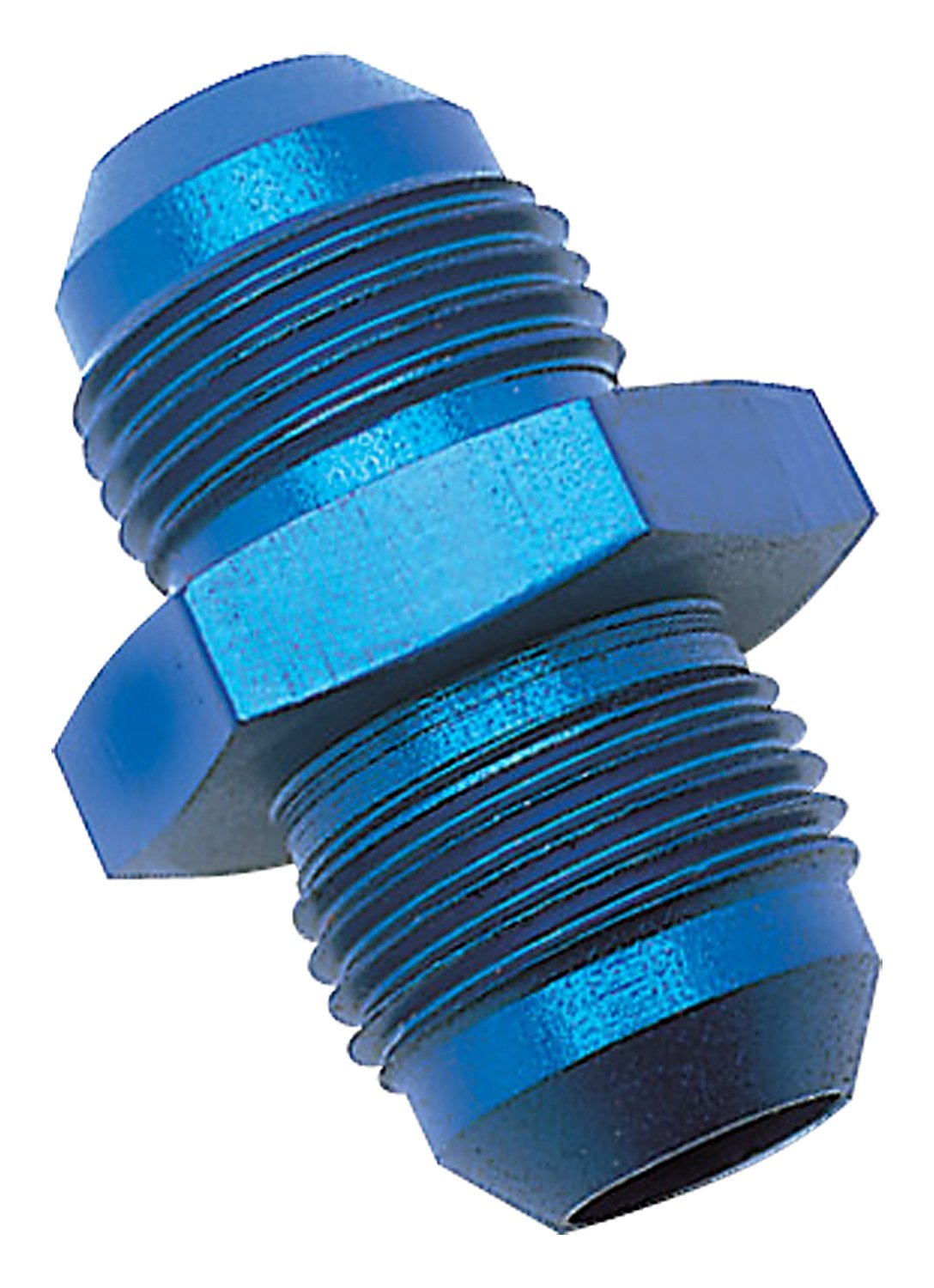 Edelbrock Athletic - Rus-660360 Blue Anodized Aluminum -8An Flare Union Adapter