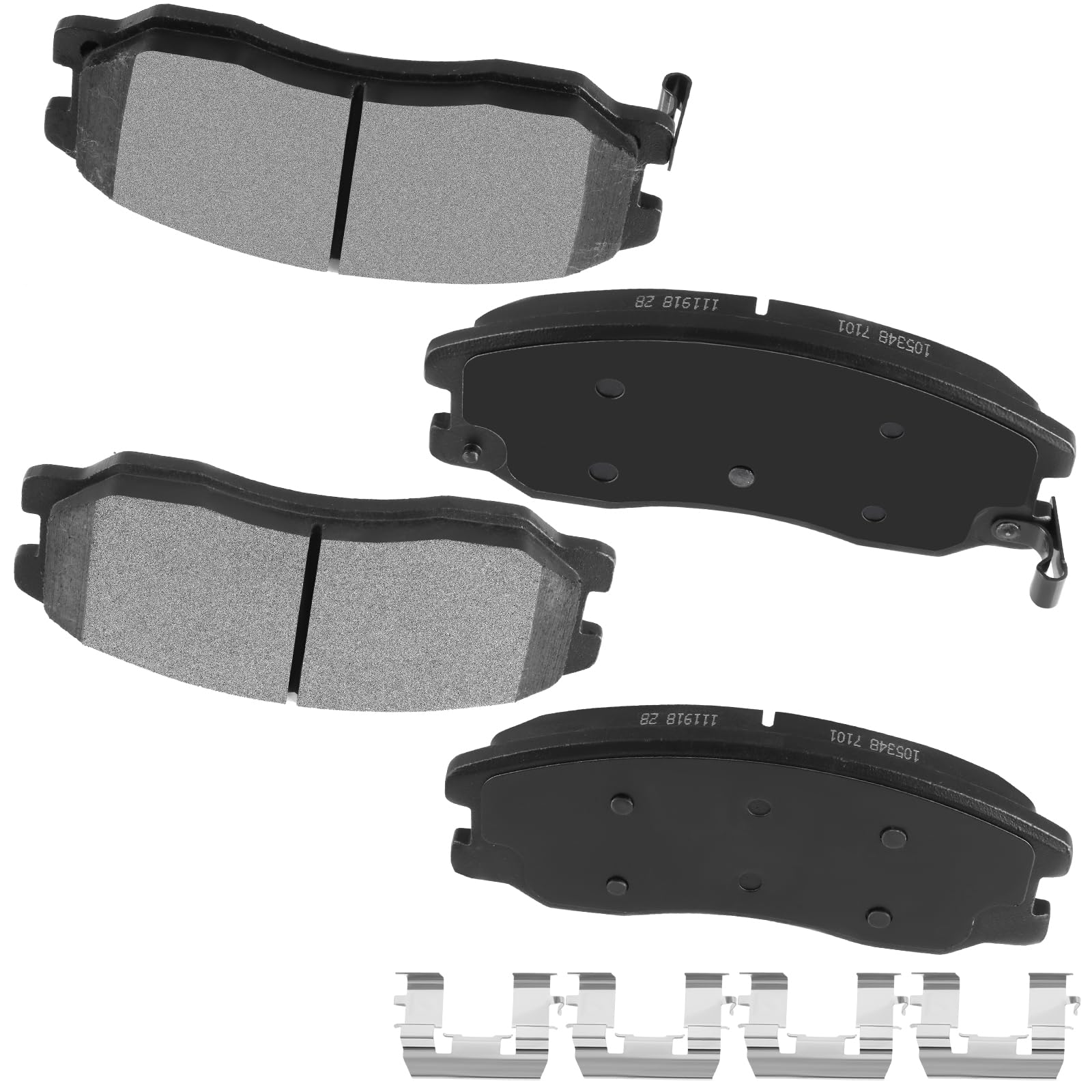 Cciyu D1264 Ceramic Front Brake Pad Set - Fit For Chevrolet Captiva Sport (12-15), Chevrolet Equinox (07-09), Pontiac Torrent (0