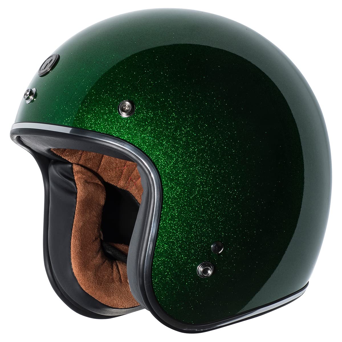 Torc (T50 Route 66) 3/4 Helmet With Super Flake Speciality Paint (Limecycle Green, X-Small)